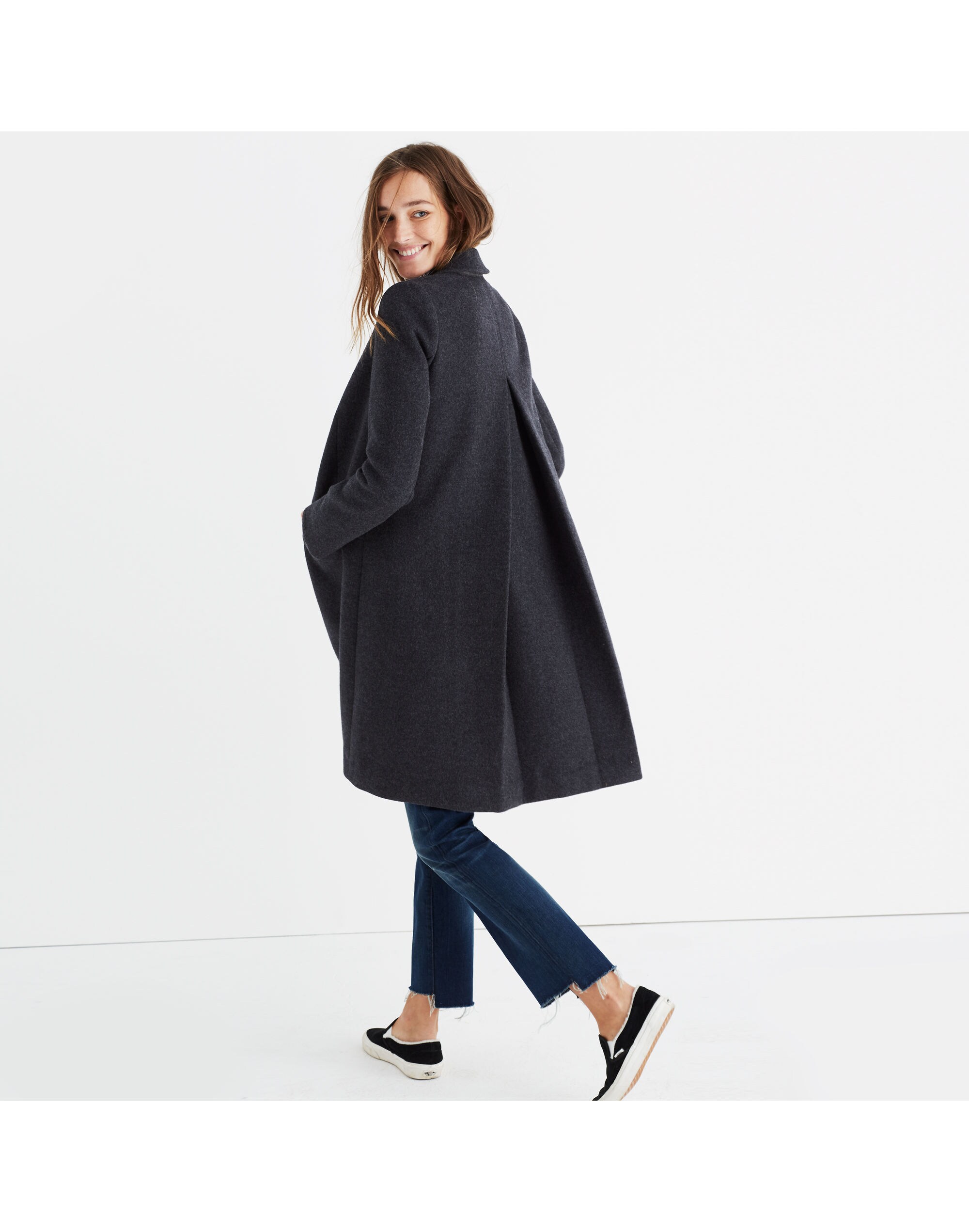 Teatro Swing Coat in Heather Grey