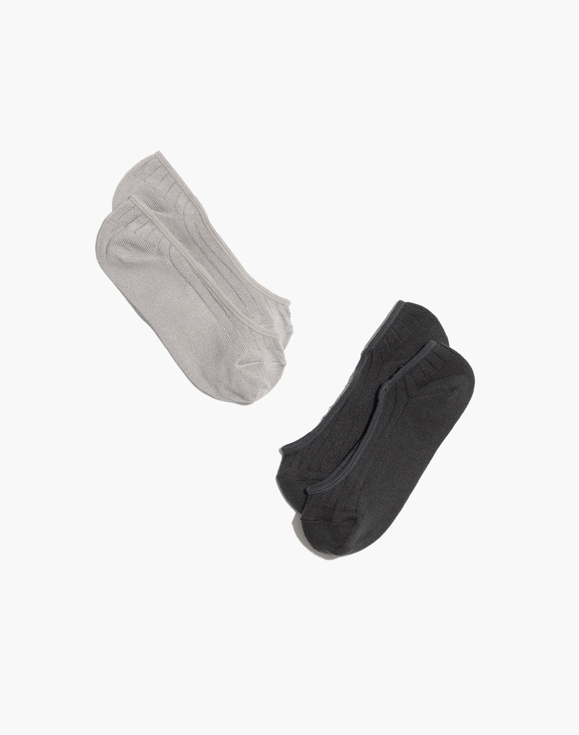 Two-Pack Ribbed Heather Low-Profile Socks