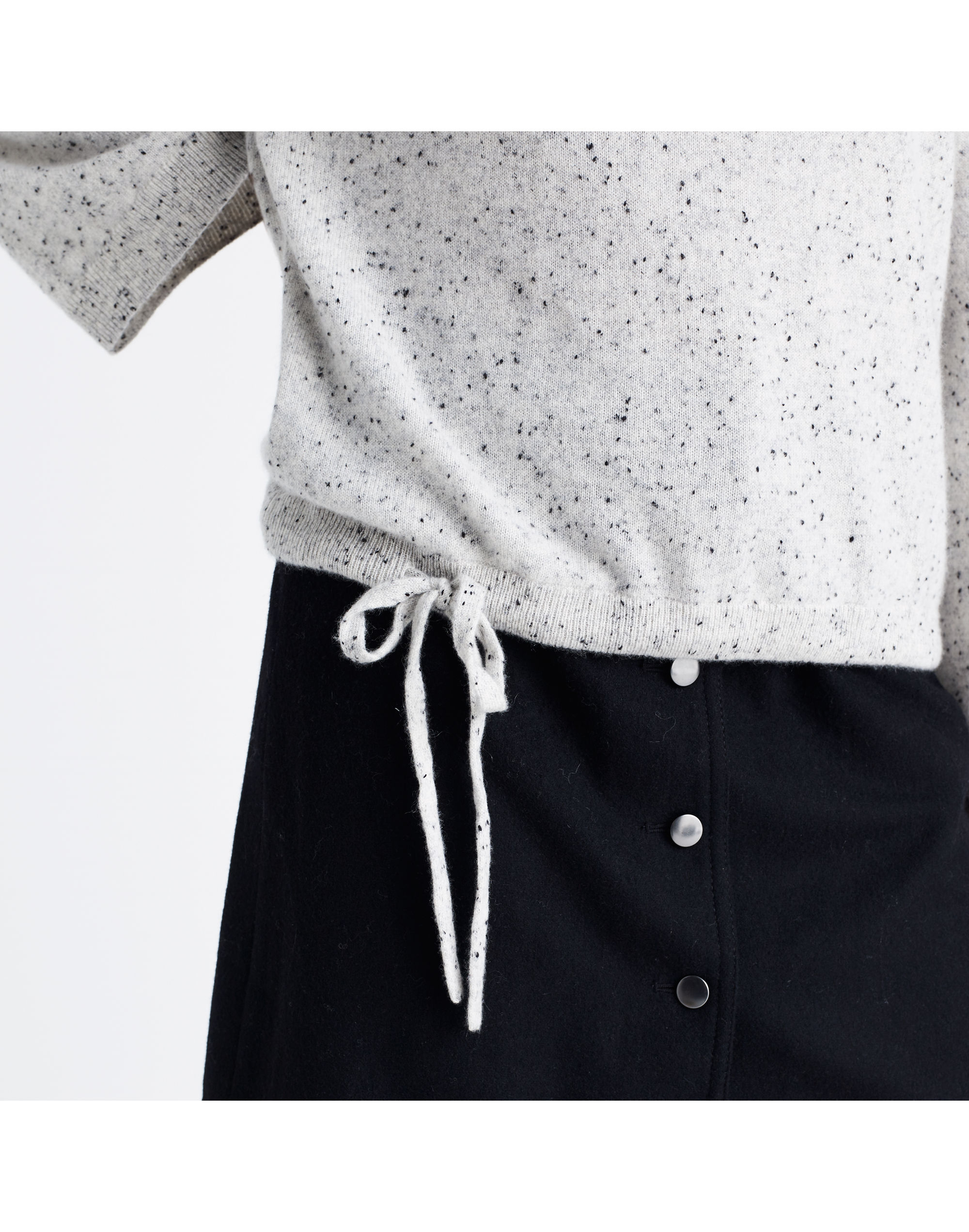 Cashmere Flare-Sleeve Crop Sweater