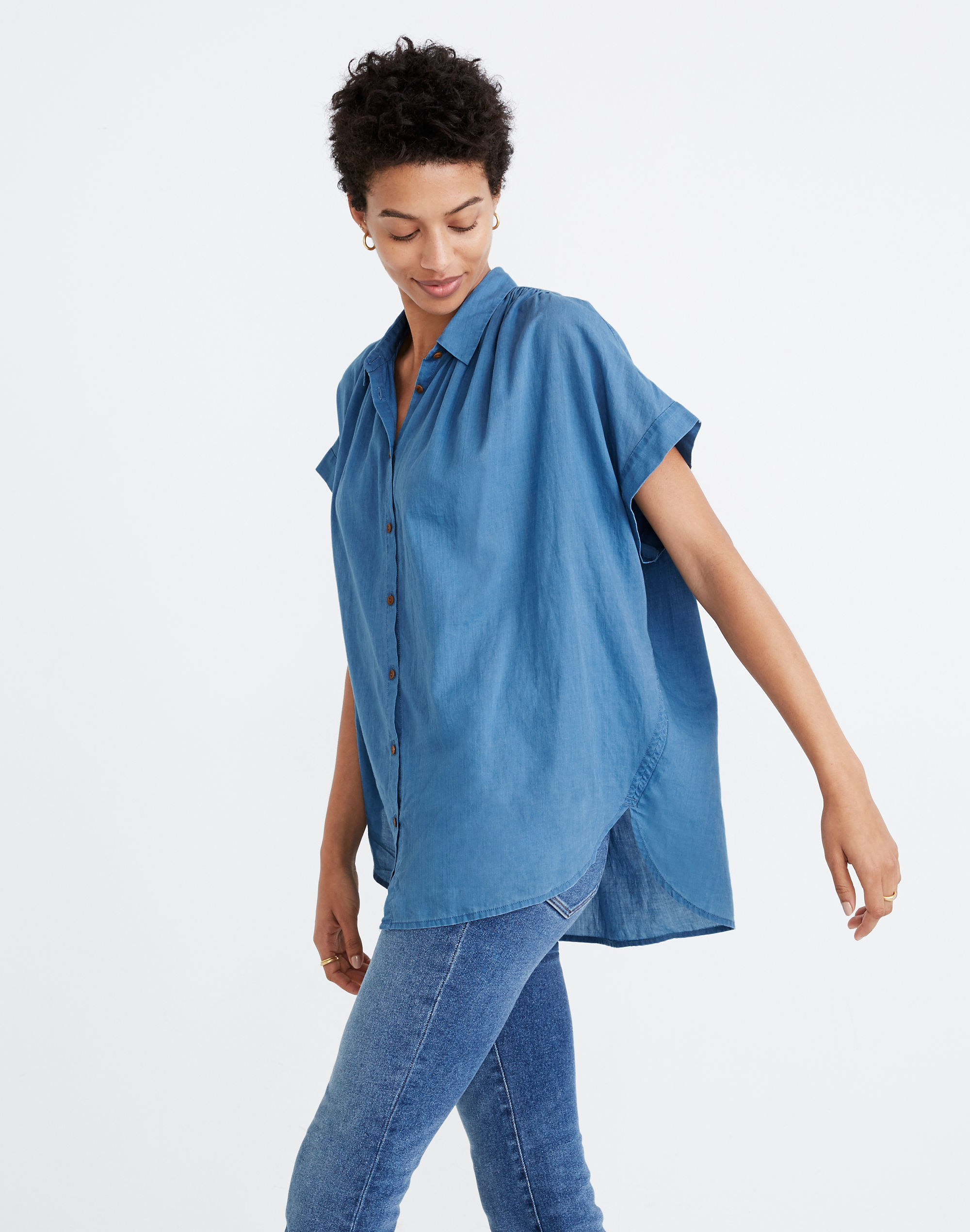 Central Shirt in Bright Indigo