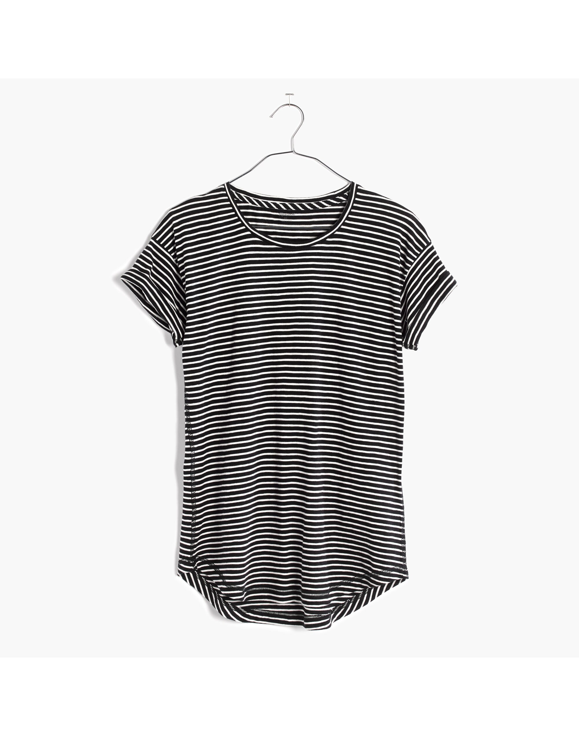 Whisper Cotton Crewneck Tee in Hardy Stripe