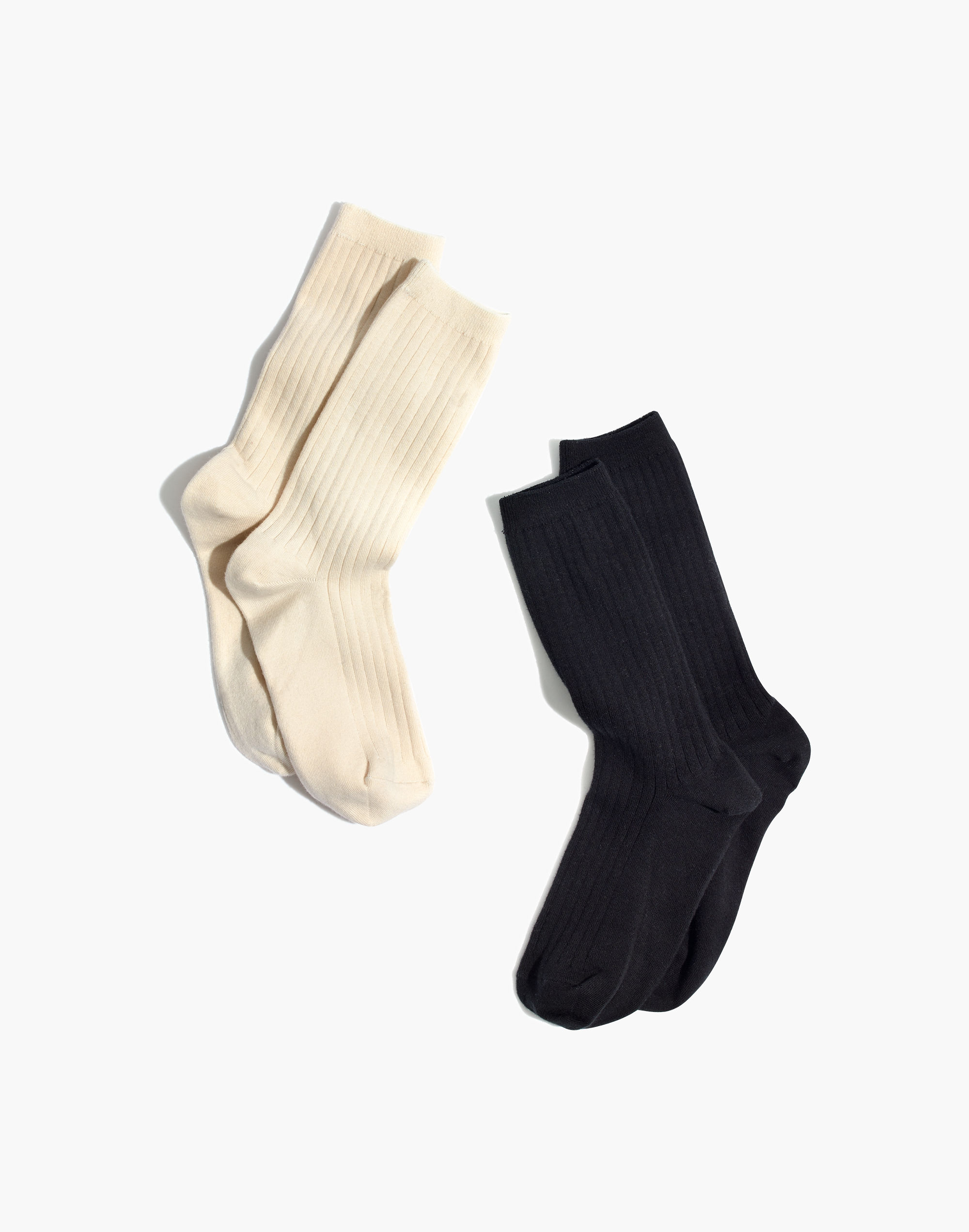 Two-Pack Ribbed Heather Trouser Socks