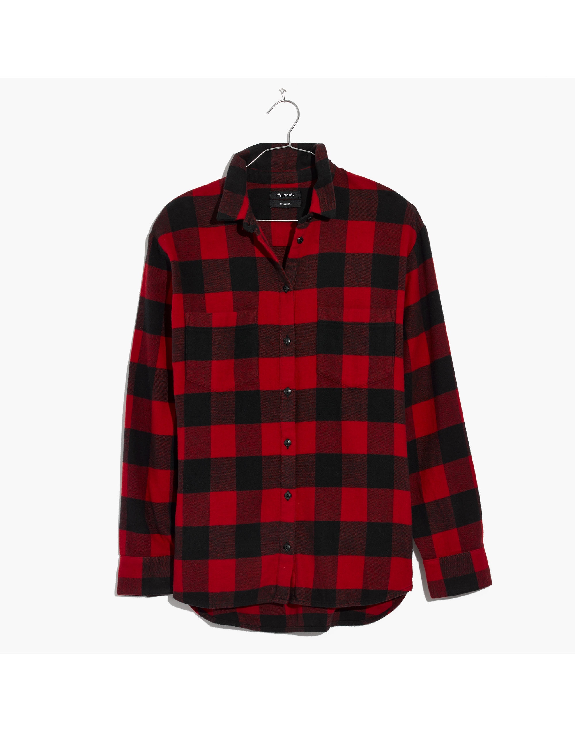 Flannel Oversized Ex-Boyfriend Shirt in Buffalo Check