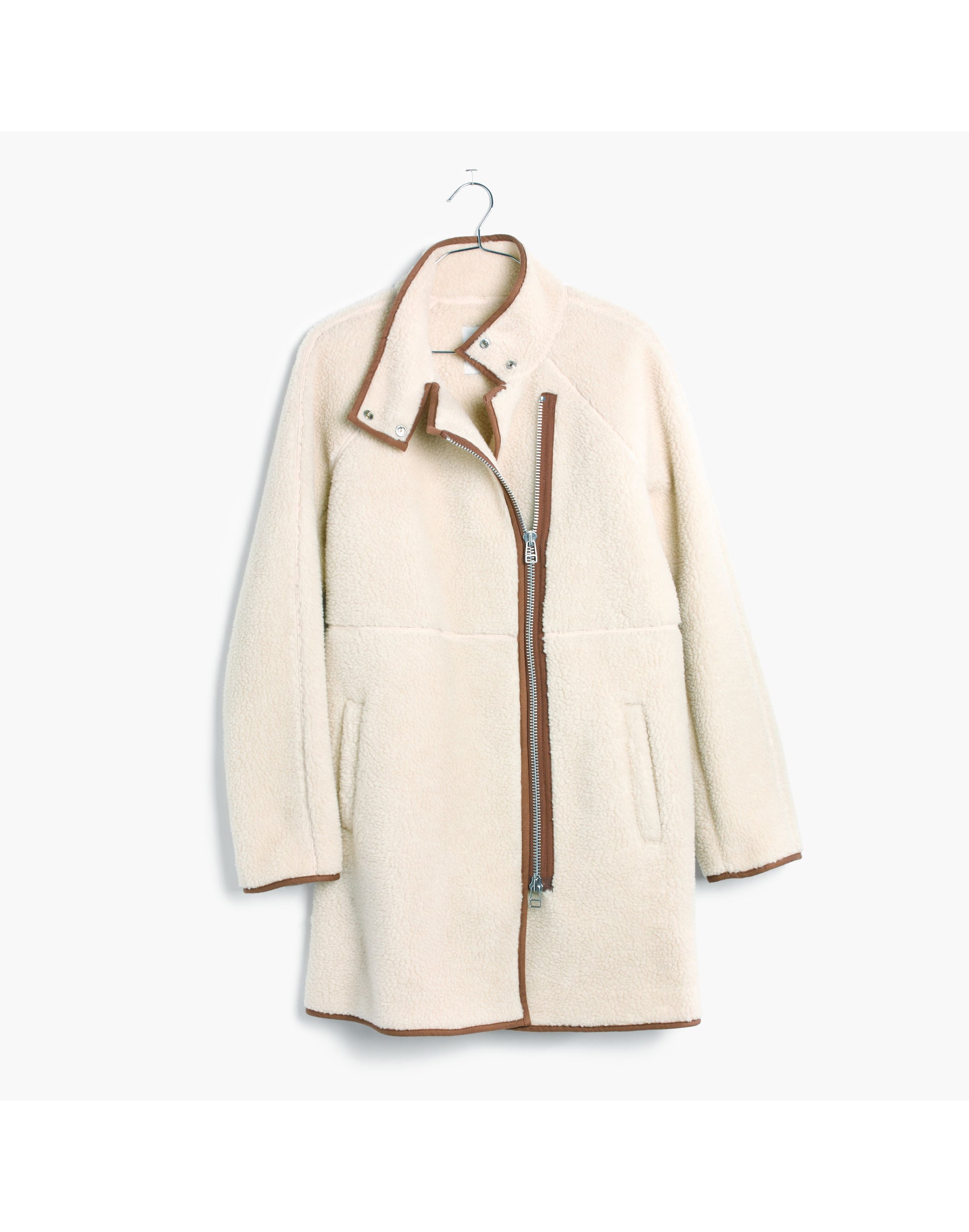 Jeans Fleece Cocoon Coat NWT! MOTHER DENIM Reversible Sherpa