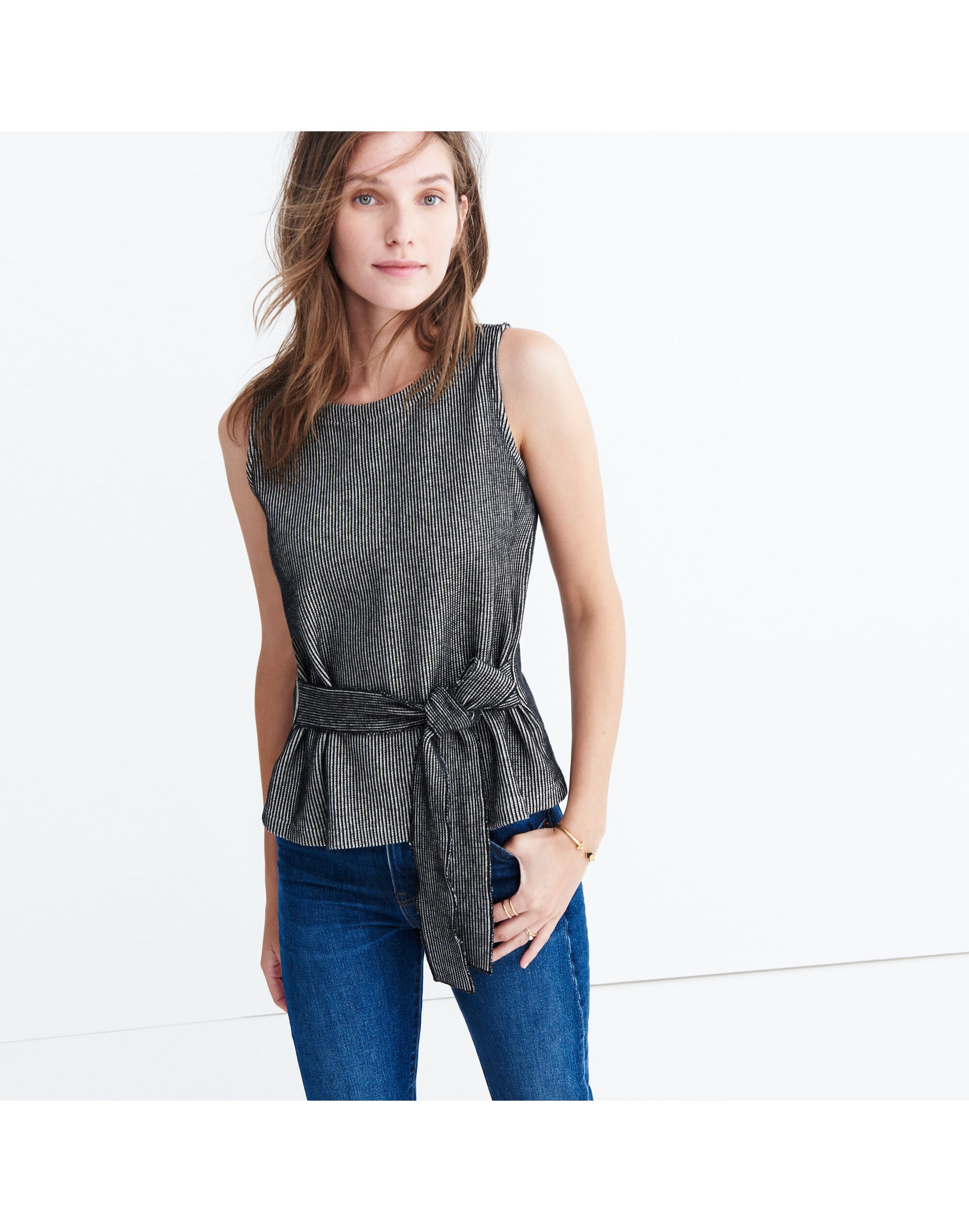 French Rib Tie-Waist Tank