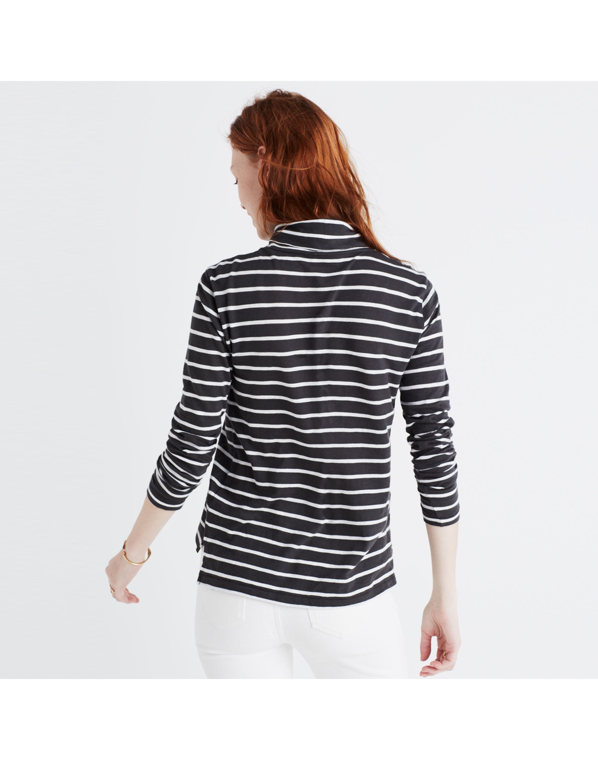 Whisper Cotton Turtleneck in Freddie Stripe