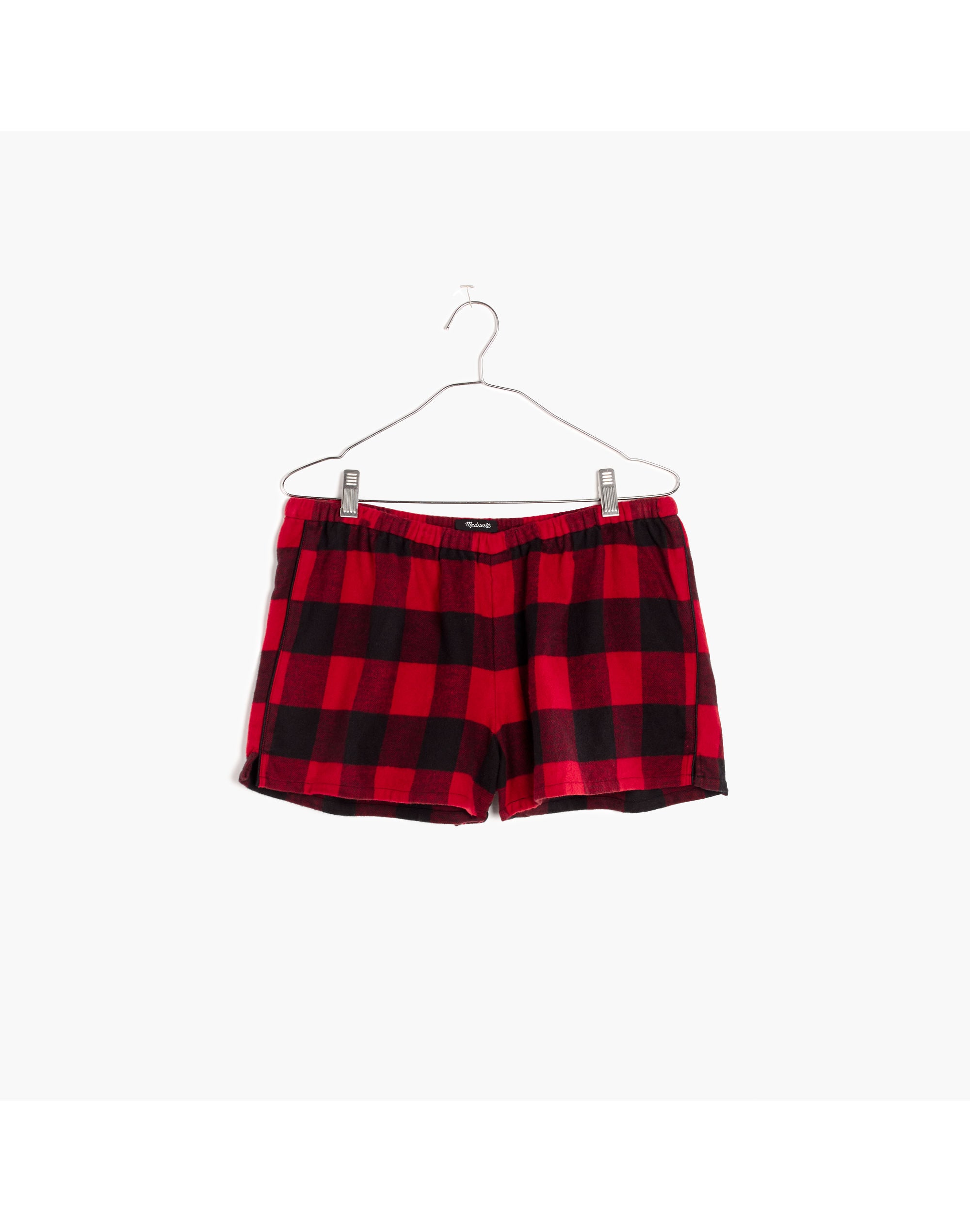 Flannel Bedtime Pajama Shorts in Buffalo Check