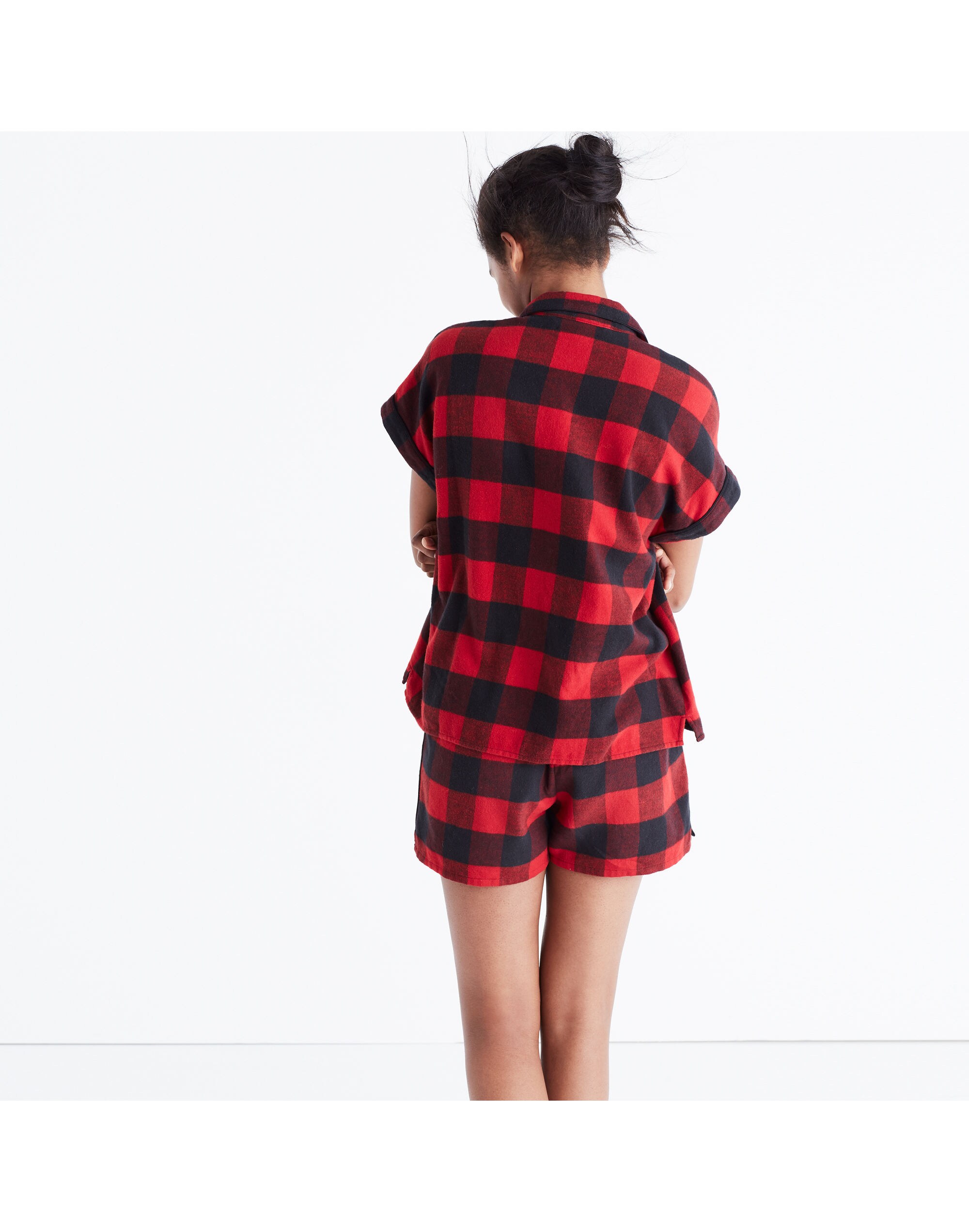 Flannel Bedtime Pajama Top in Buffalo Check