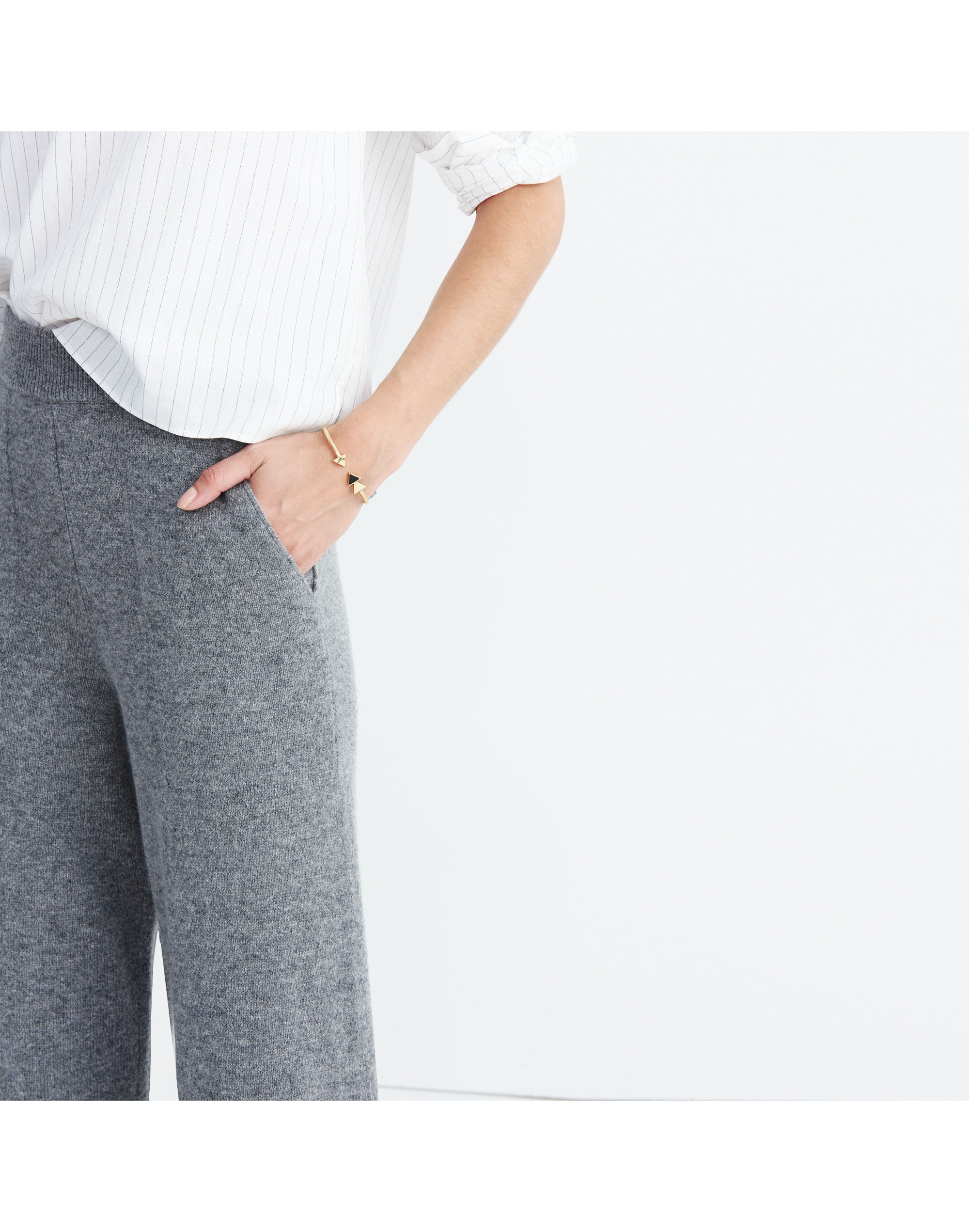 Wide-Leg Sweater Pants