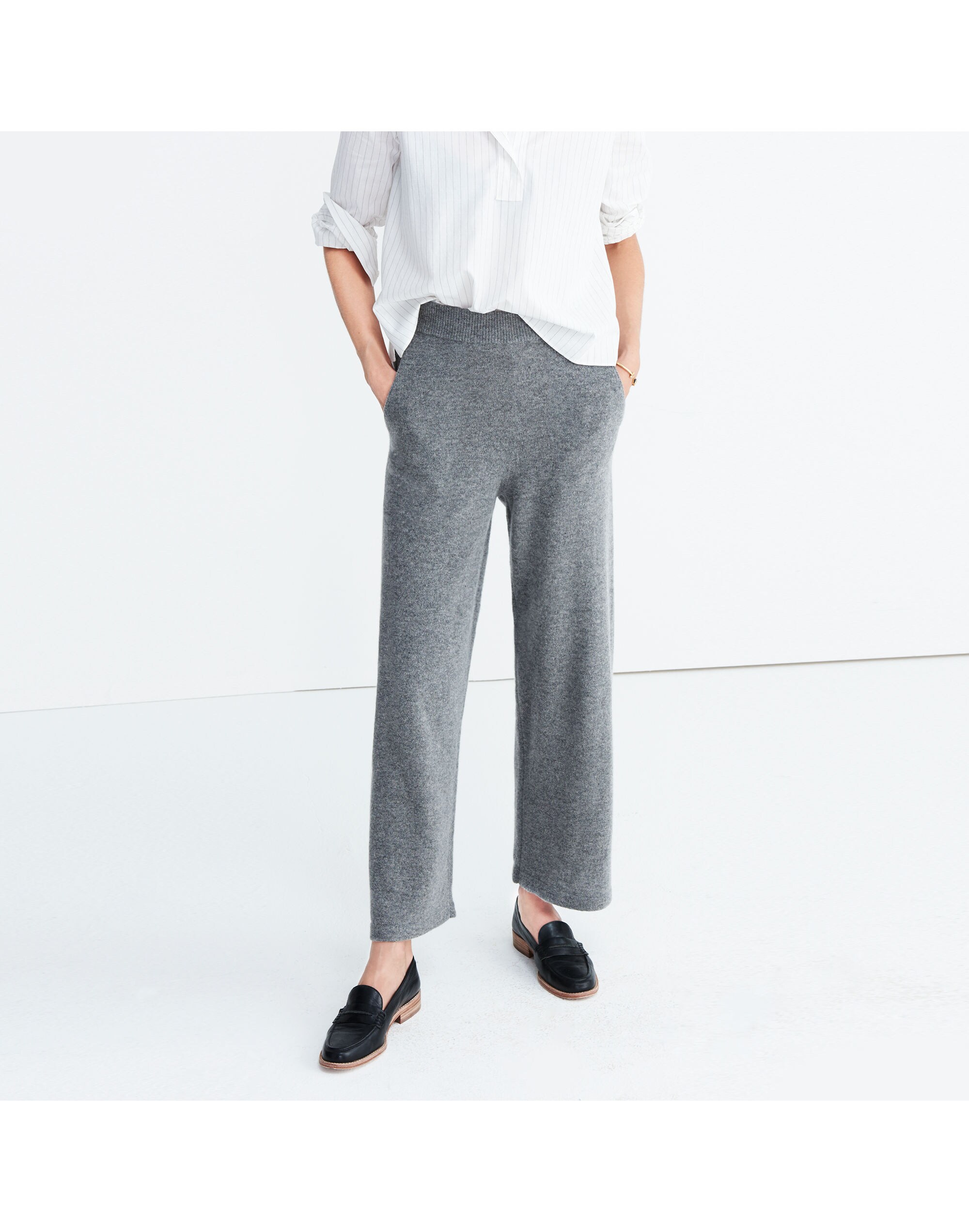 Wide-Leg Sweater Pants