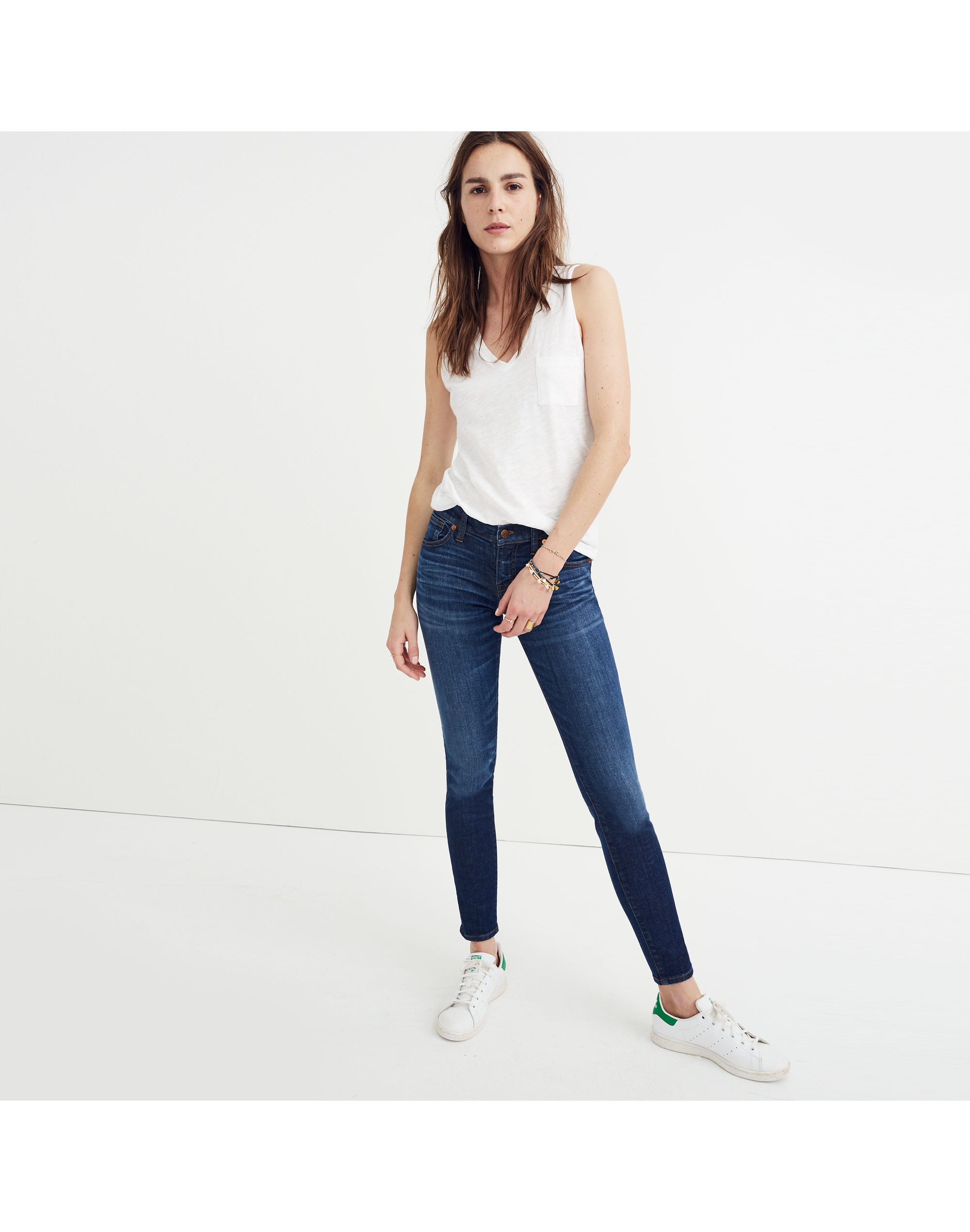 8" Skinny Jeans in Riverdale Wash
