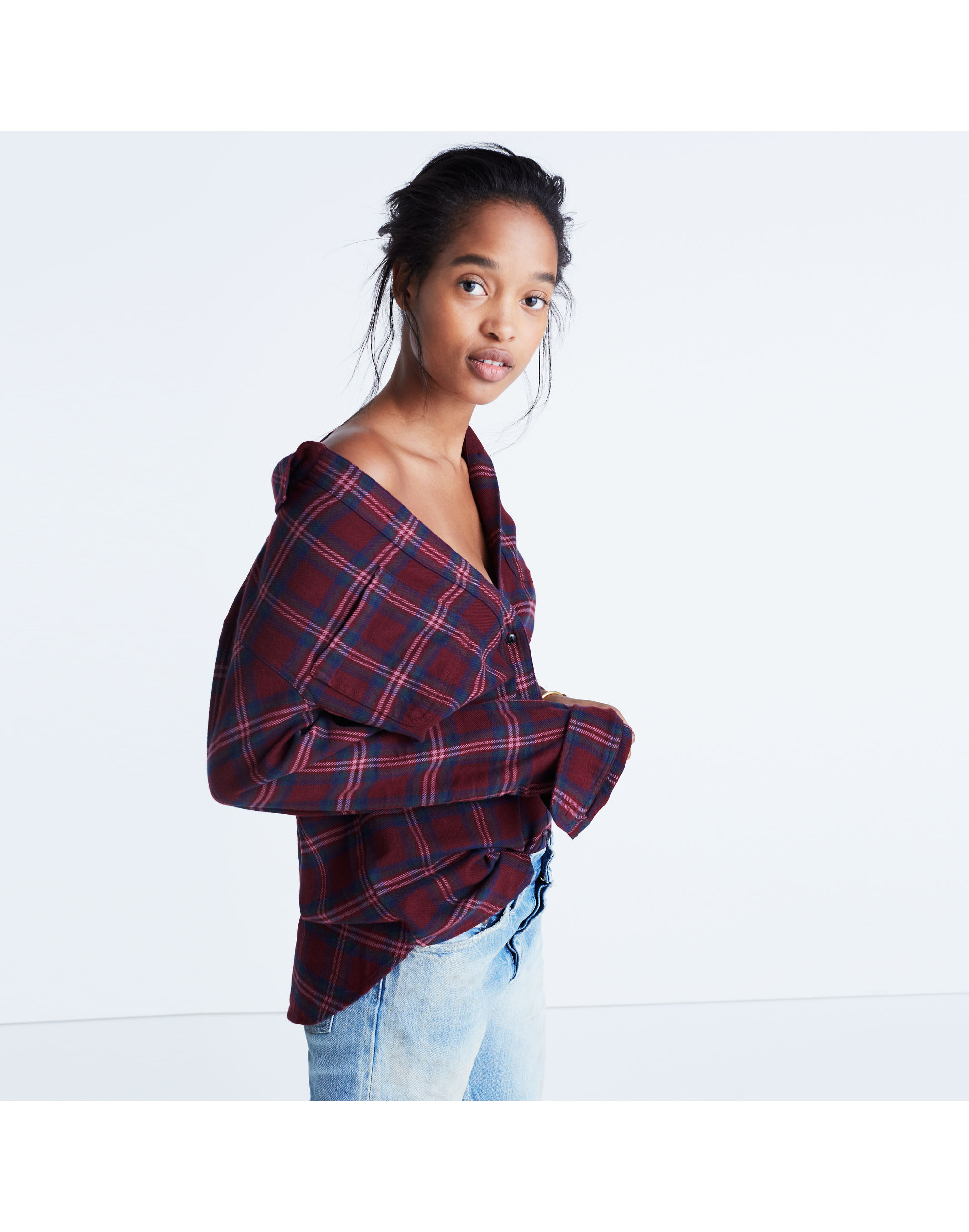 flannel classic ex-boyfriend shirt in jensen plaid