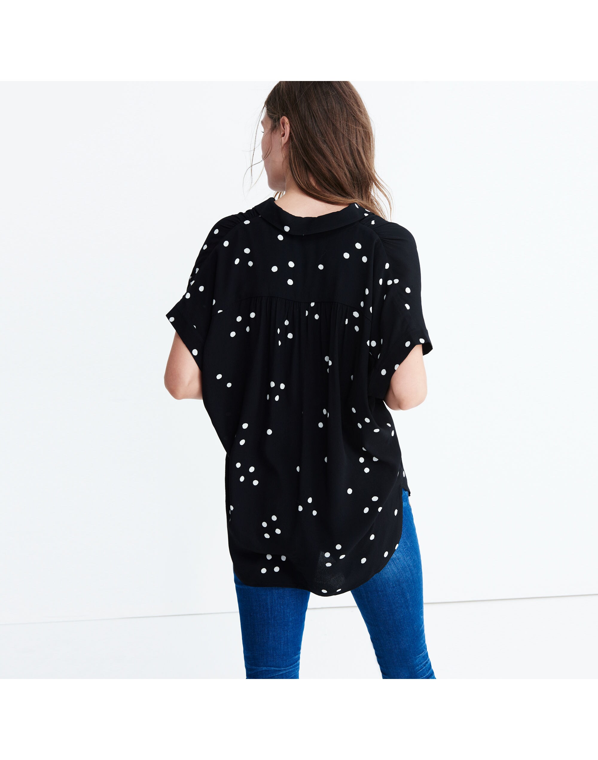 Central Drapey Shirt in Dot Toss