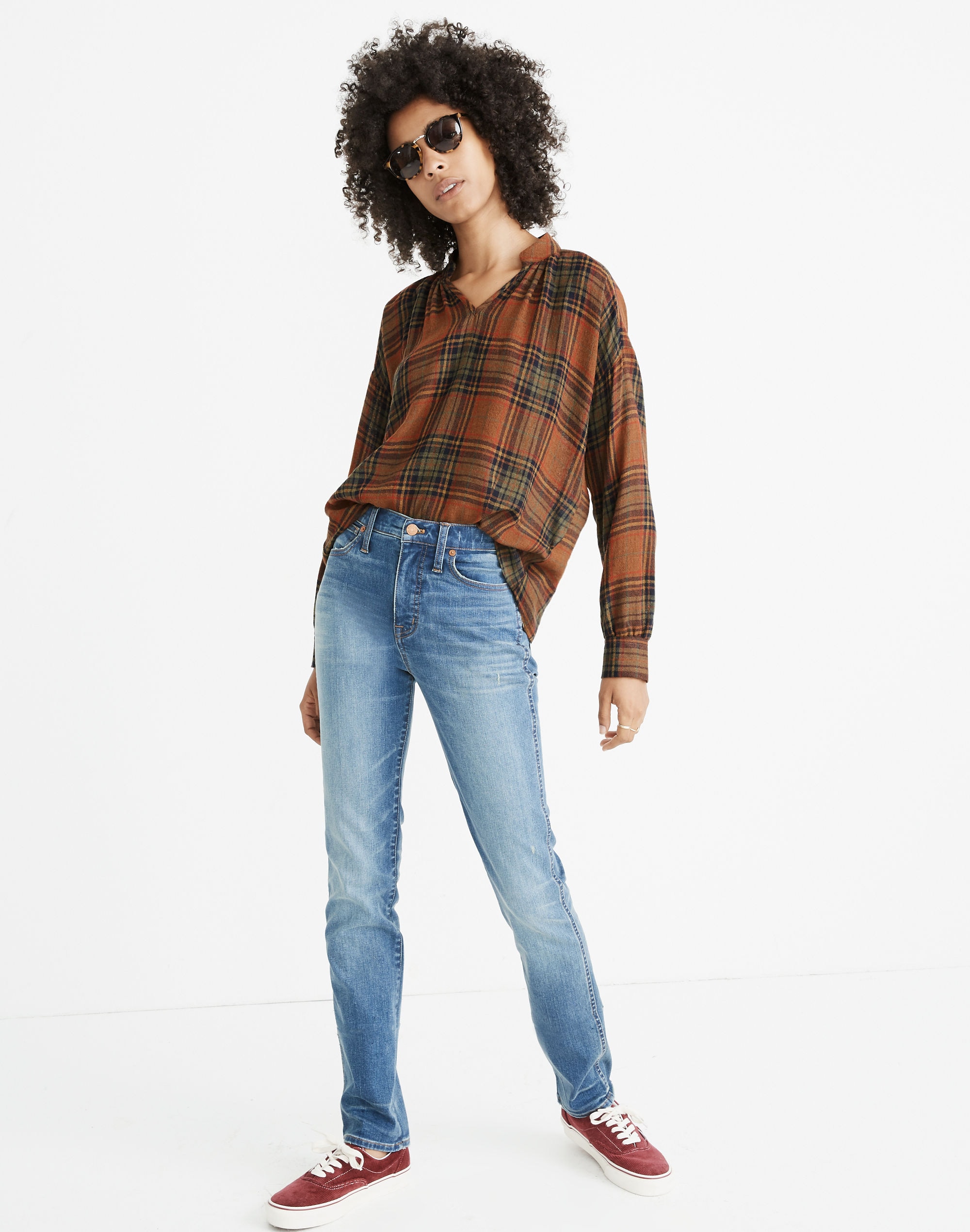 highroad popover shirt in brentford plaid