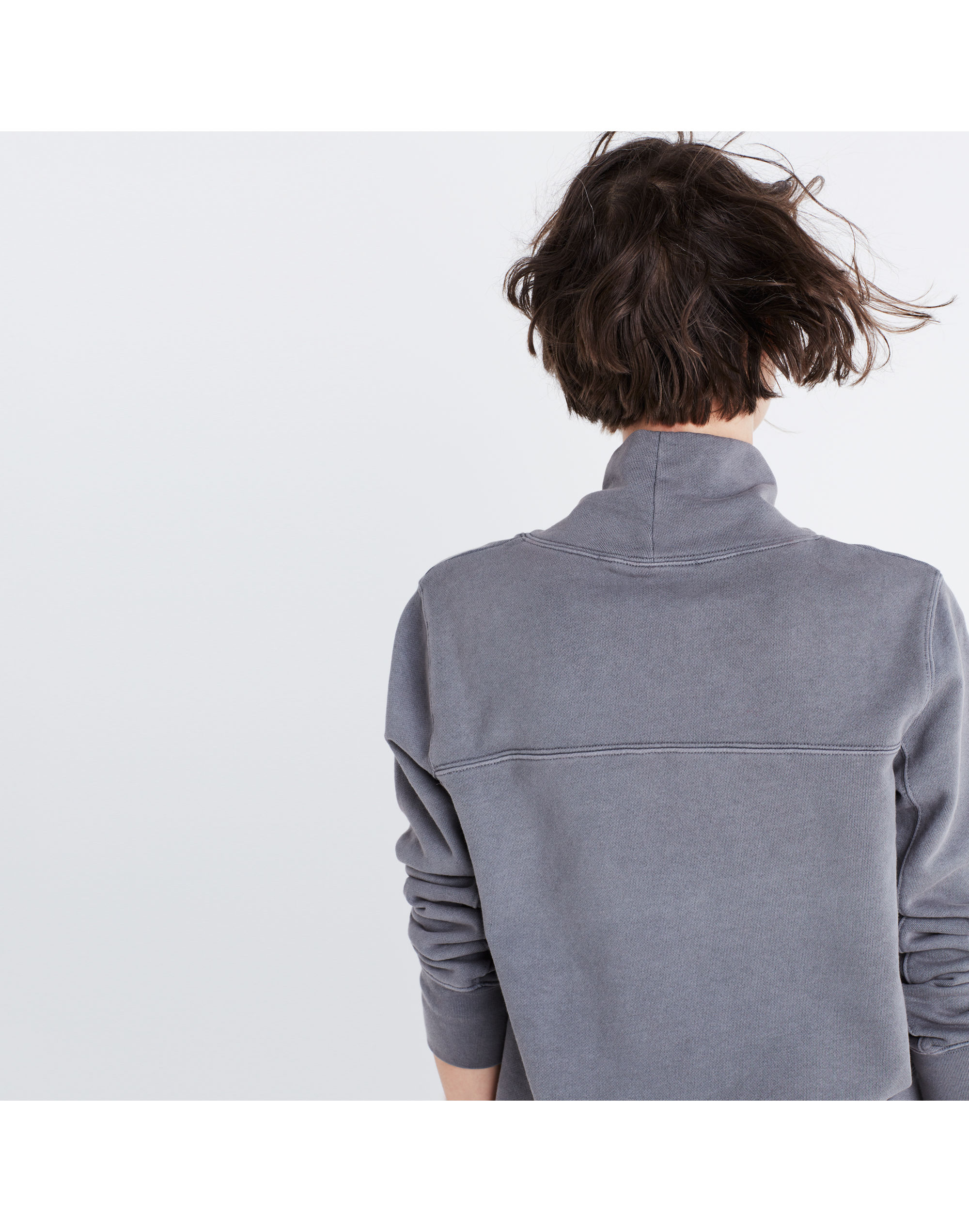 Garment-Dyed Funnelneck Sweatshirt