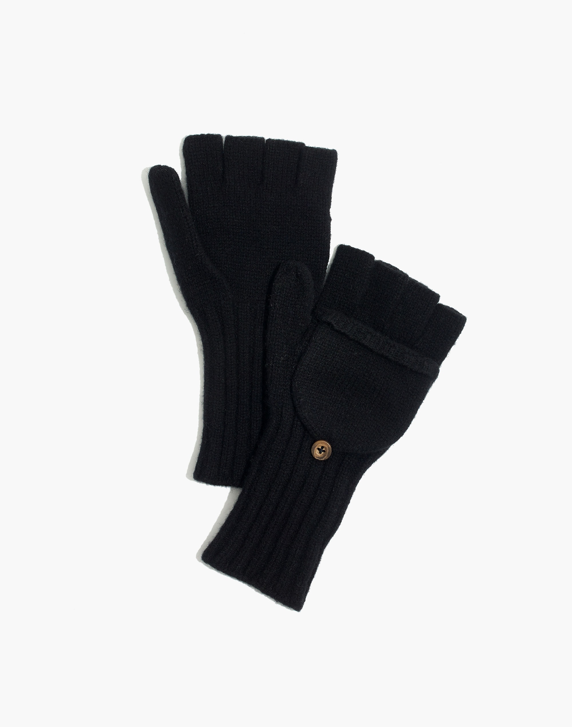convertible ribbed gloves