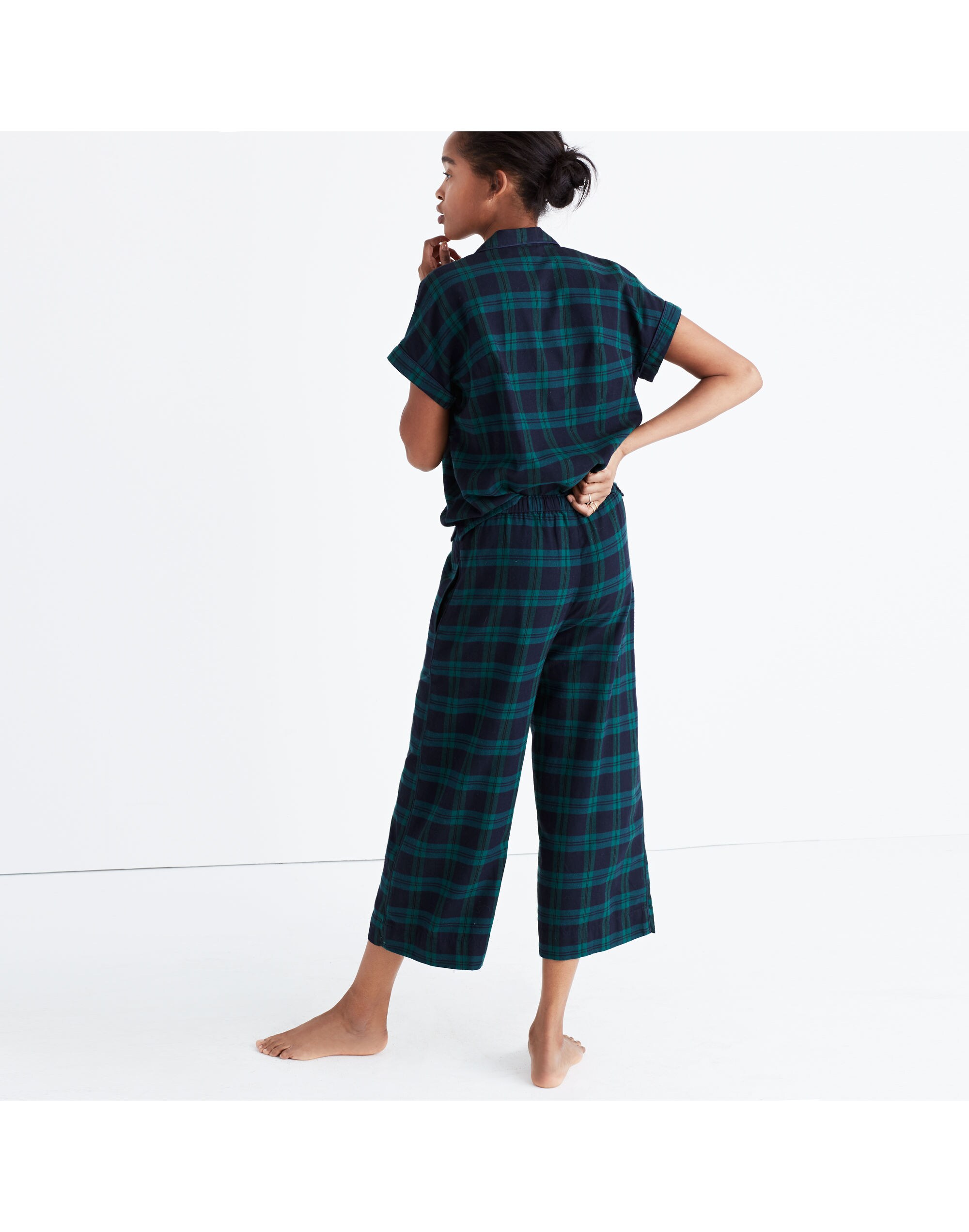 Flannel Bedtime Pajama Pants in Dark Plaid