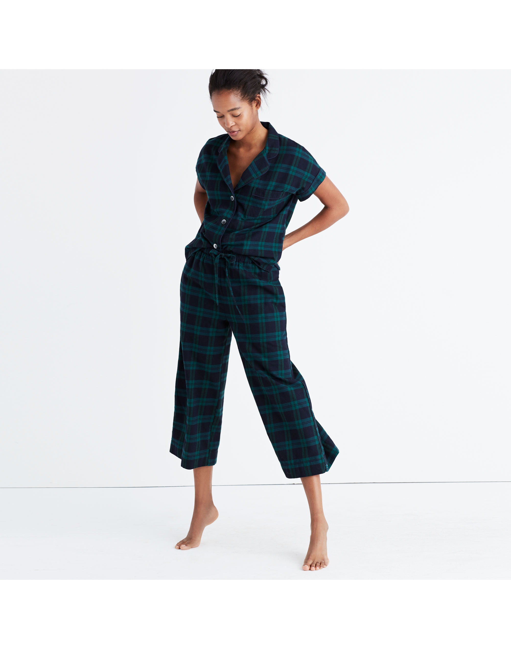 Flannel Bedtime Pajama Pants in Dark Plaid