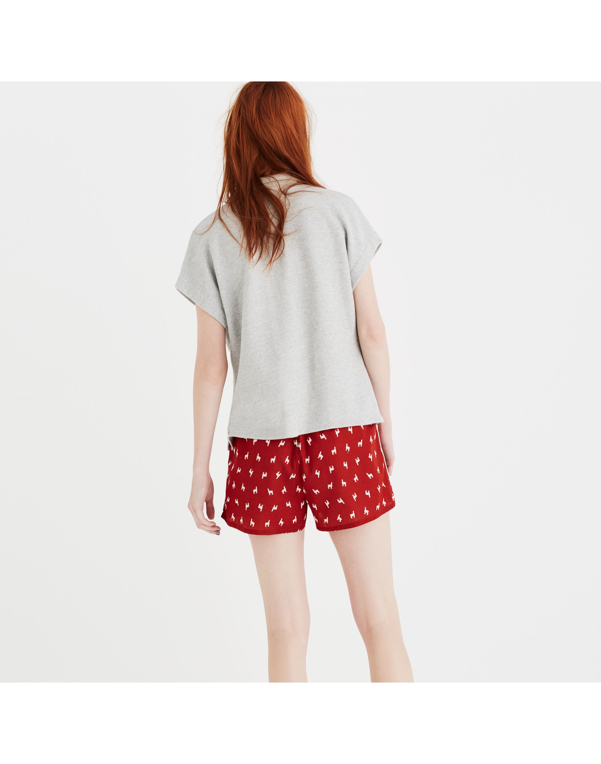 Bedtime Pajama Shorts in Llama-Rama