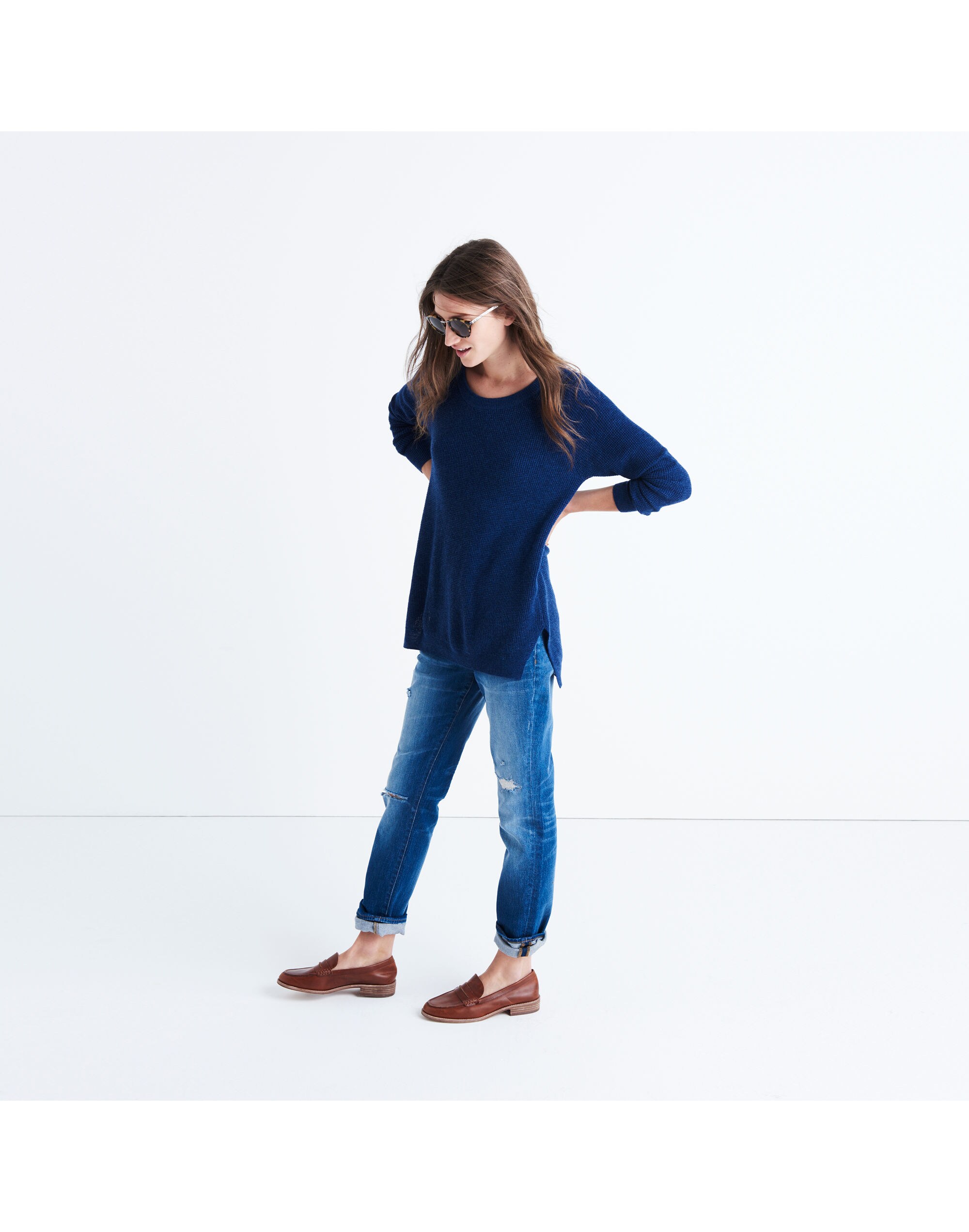 Wafflestitch Pullover Sweater
