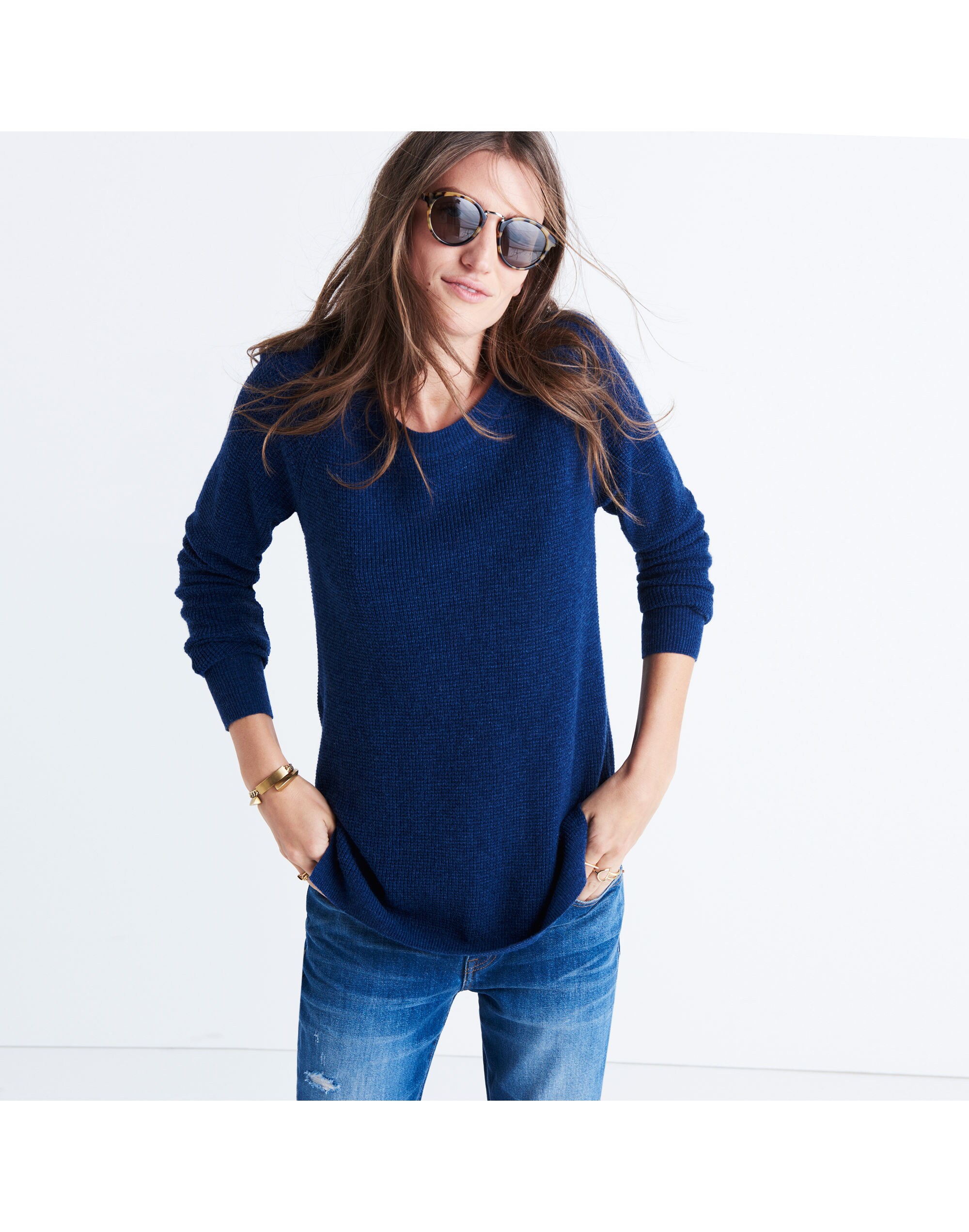 Wafflestitch Pullover Sweater