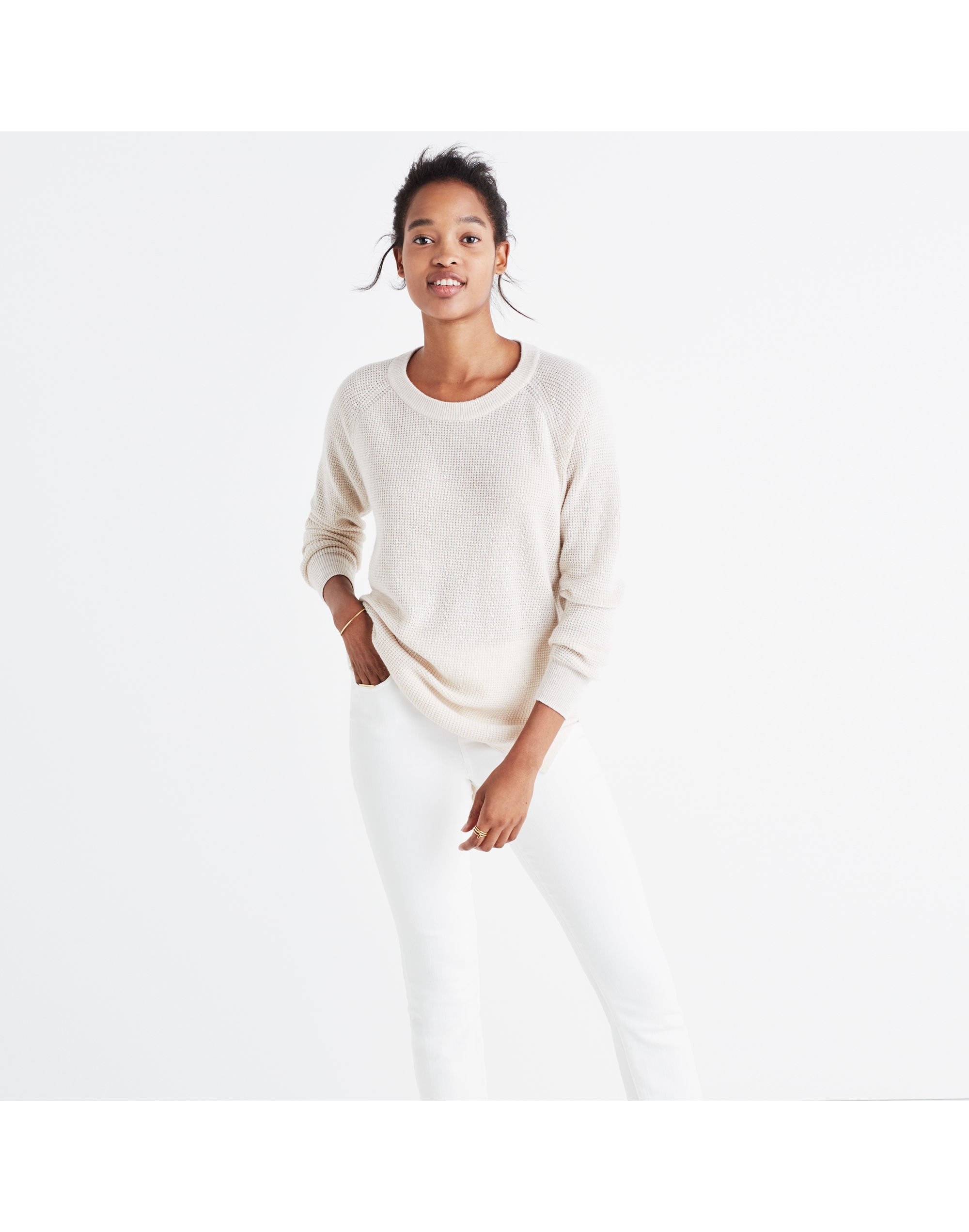 Wafflestitch Pullover Sweater