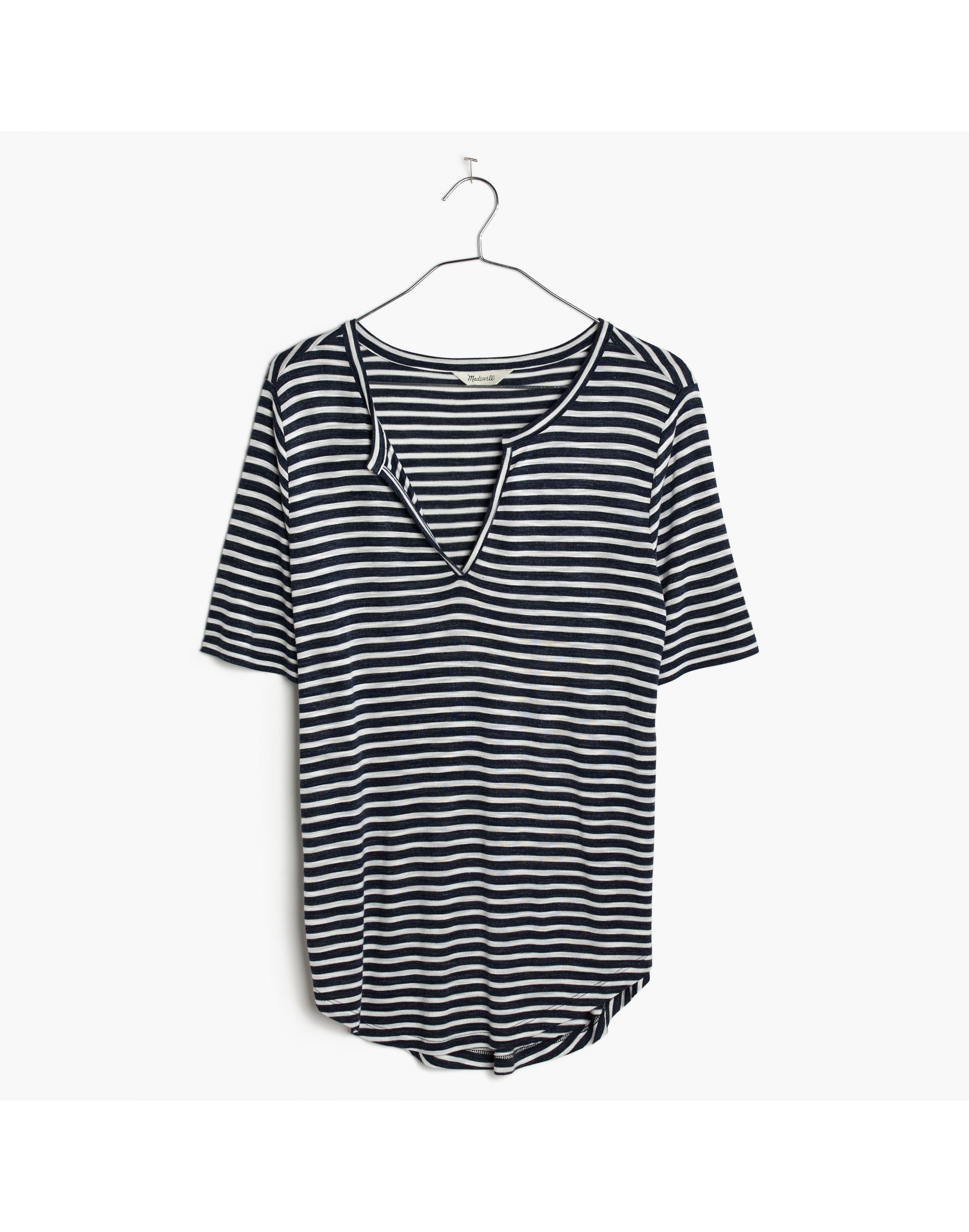 Anthem Split-Neck Tee in Adriatic Stripe