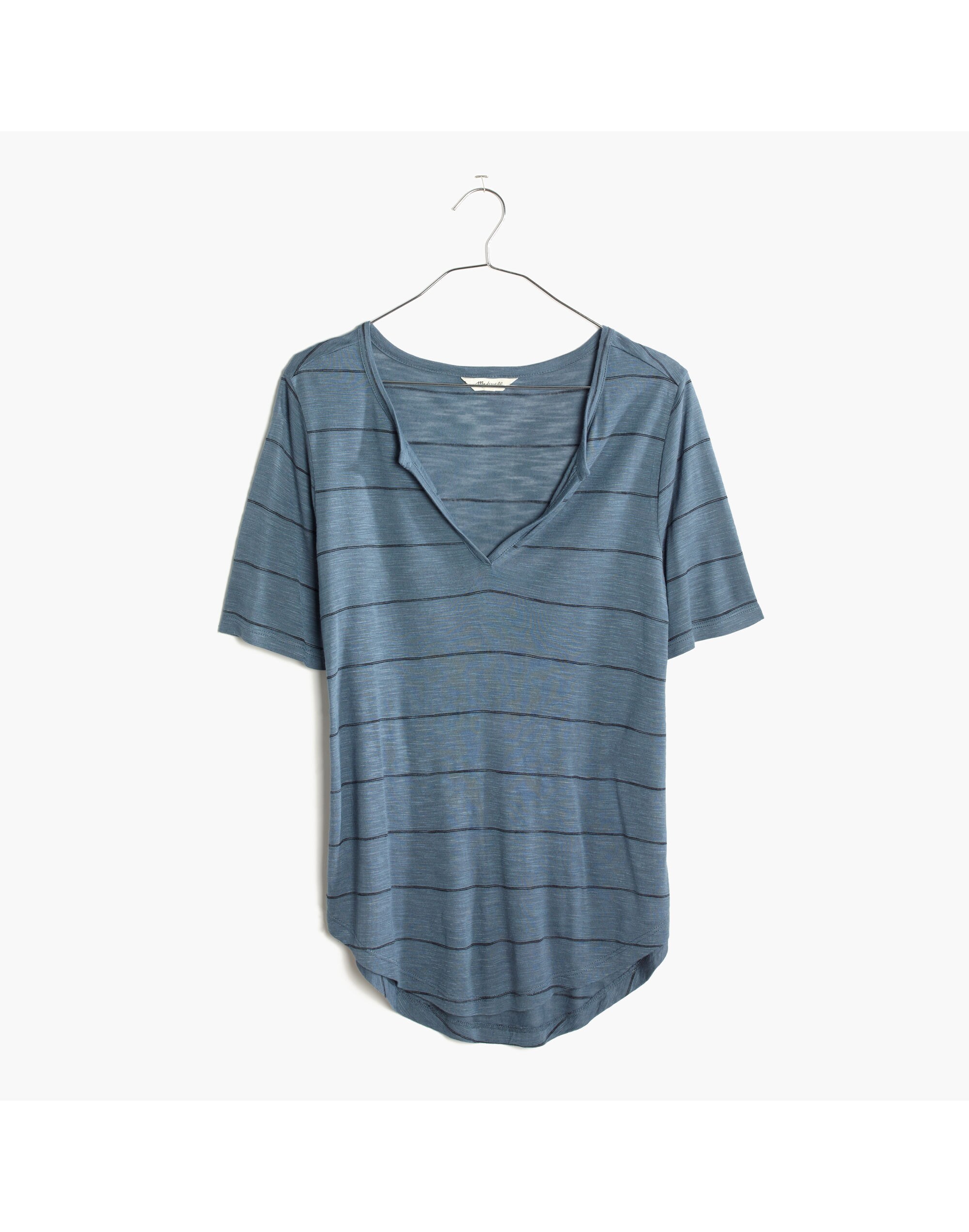 Anthem Split-Neck Tee in Kimball Stripe