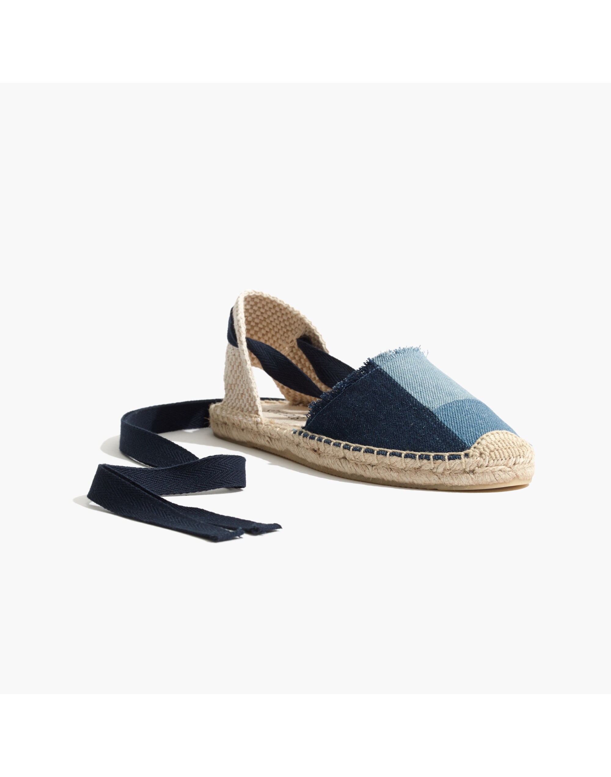 Soludos&reg; Espadrille Sandals in Patchwork Denim