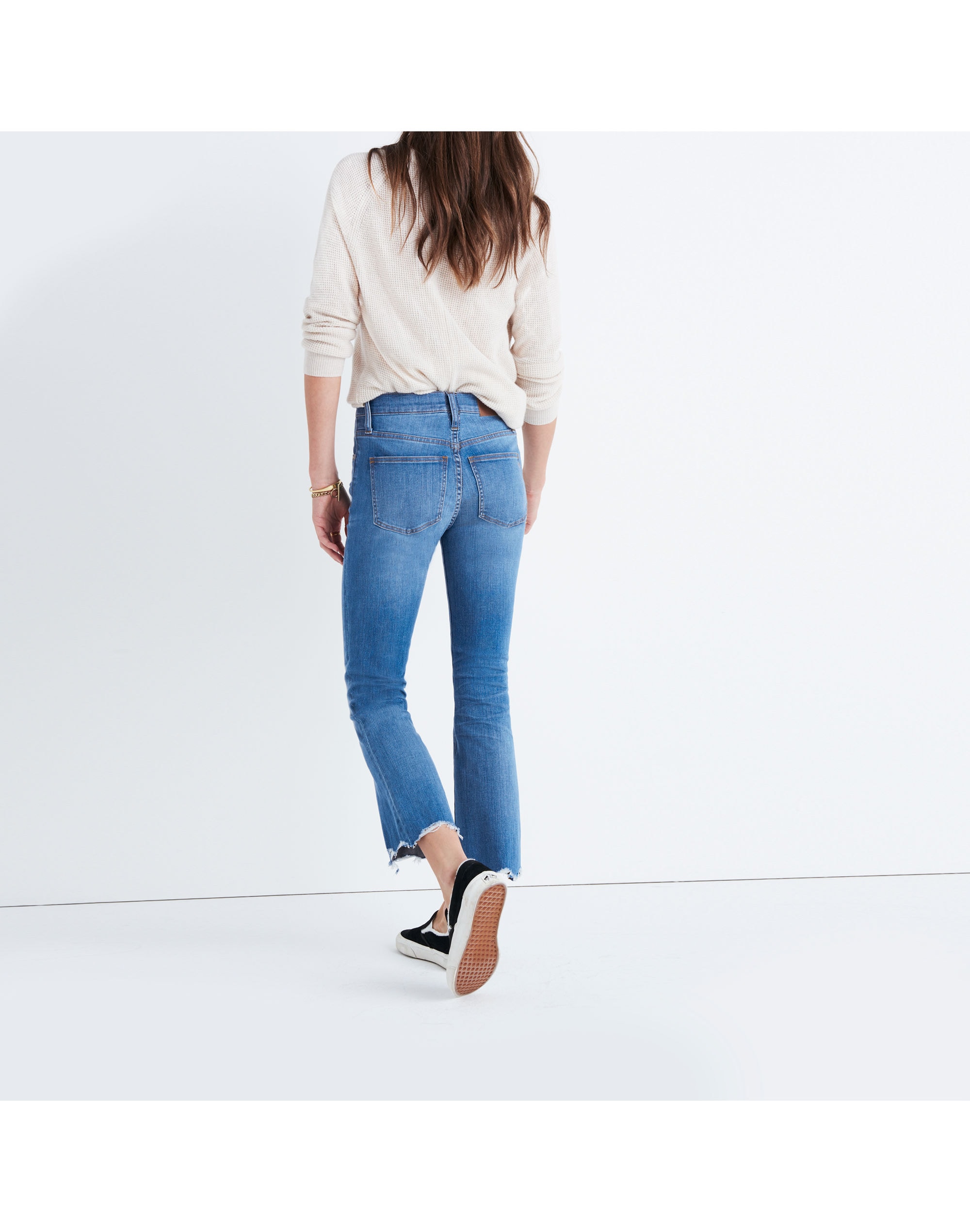 Cali Demi-Boot Jeans: Chewed-Hem Edition