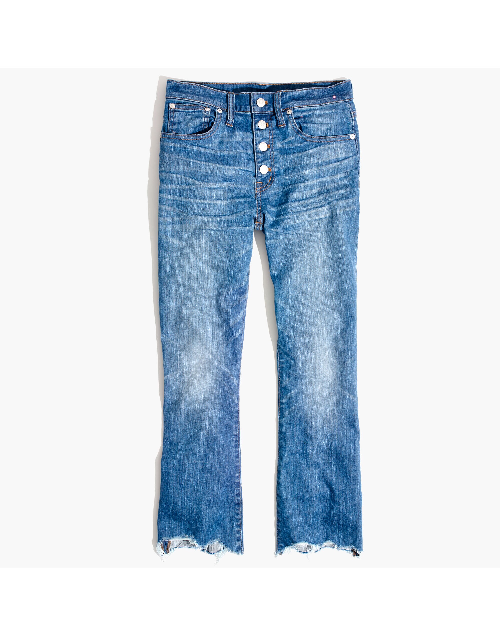 Cali Demi-Boot Jeans: Chewed-Hem Edition