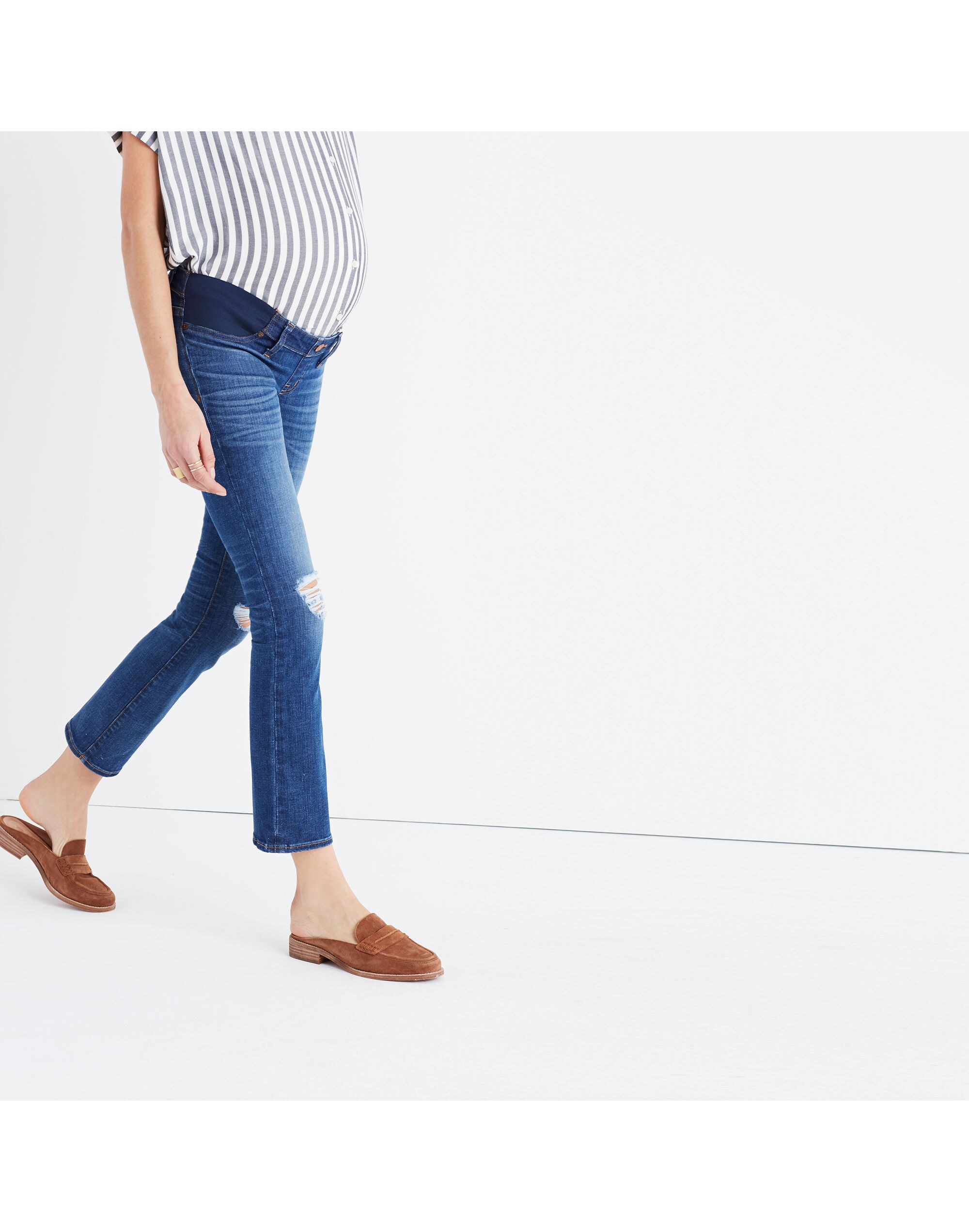 Maternity Demi-Boot Jeans in Robin Wash