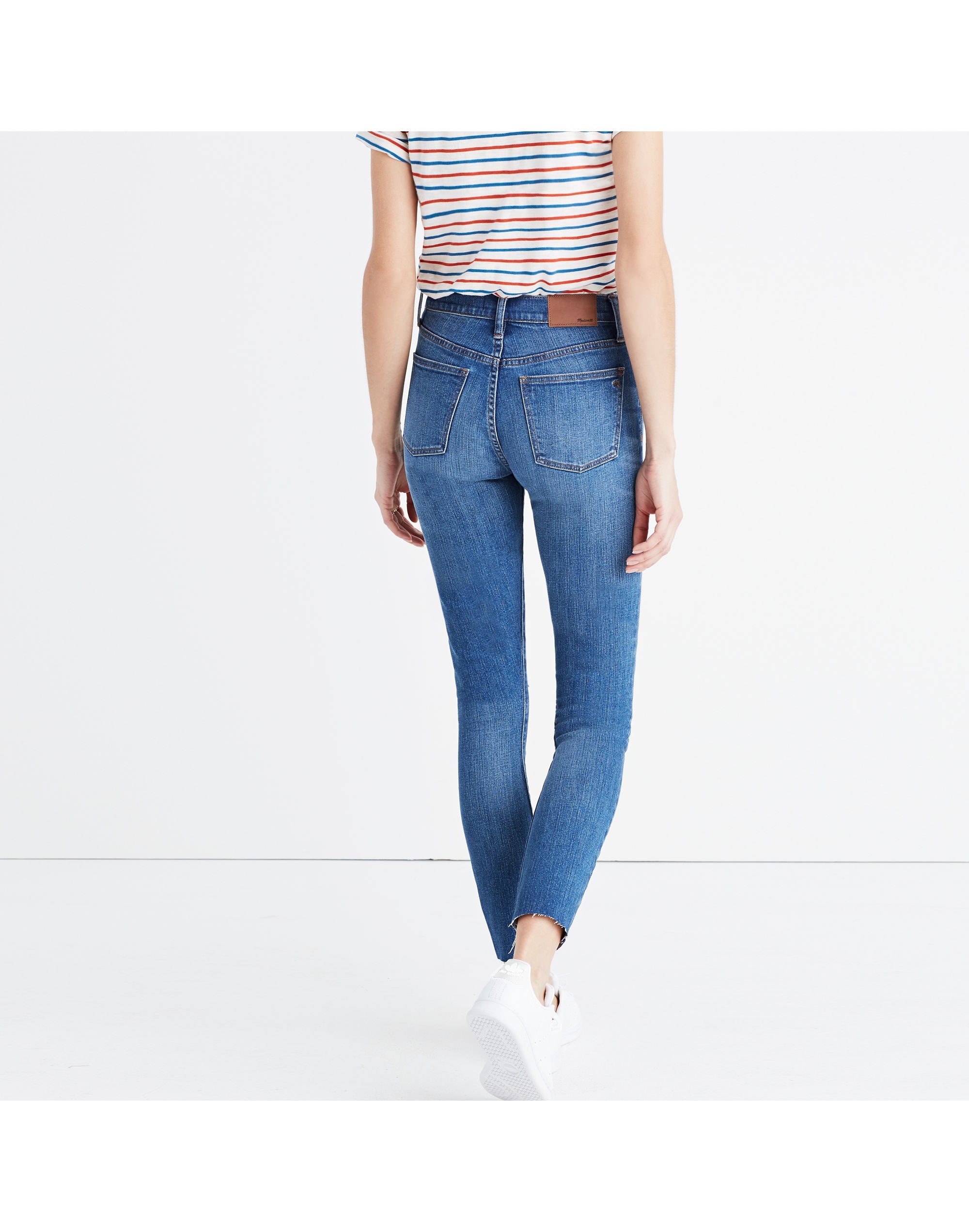 9" High-Rise Skinny Crop Jeans in Bruce Wash