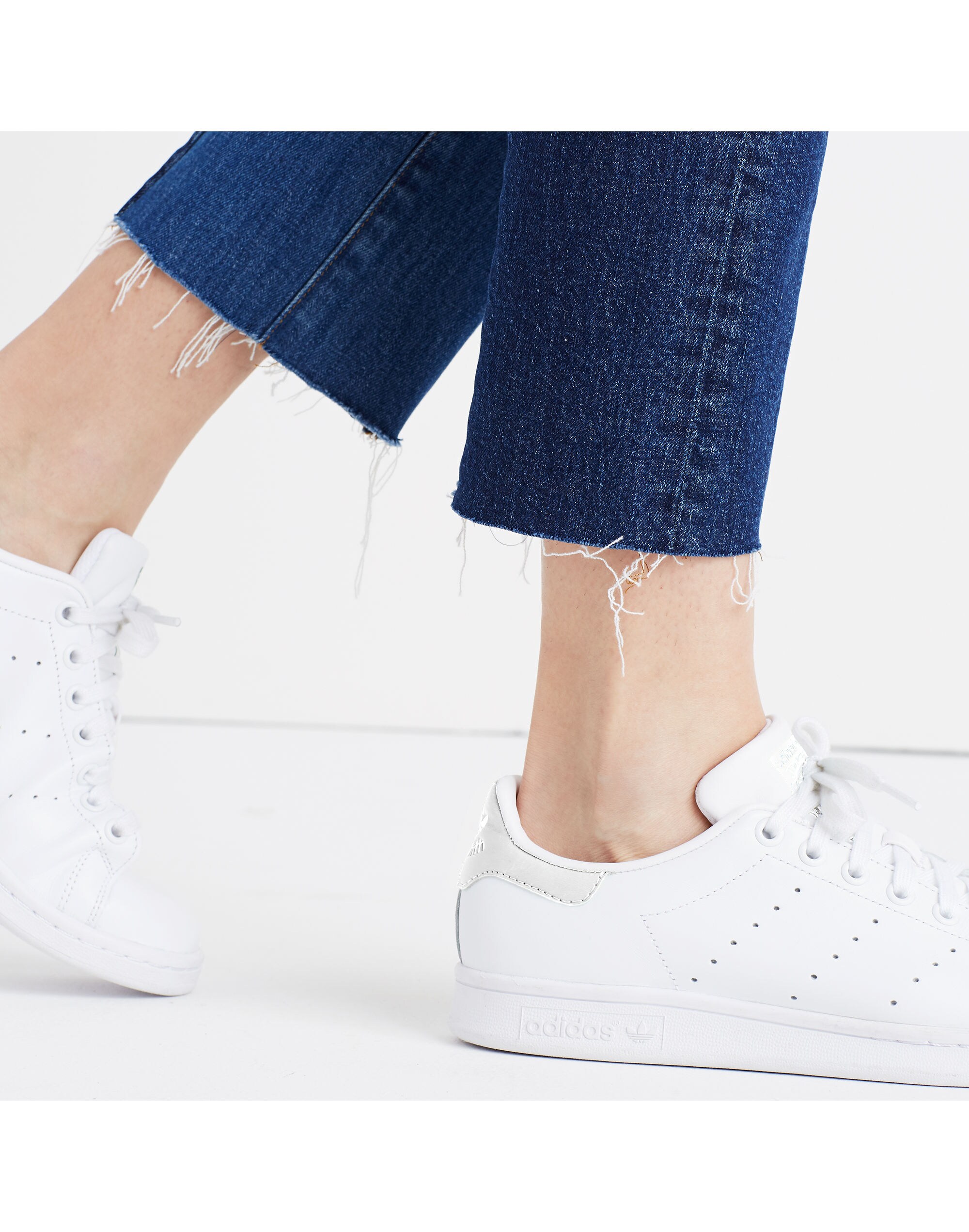 Cruiser Straight Crop Jeans: Two-Tone Edition