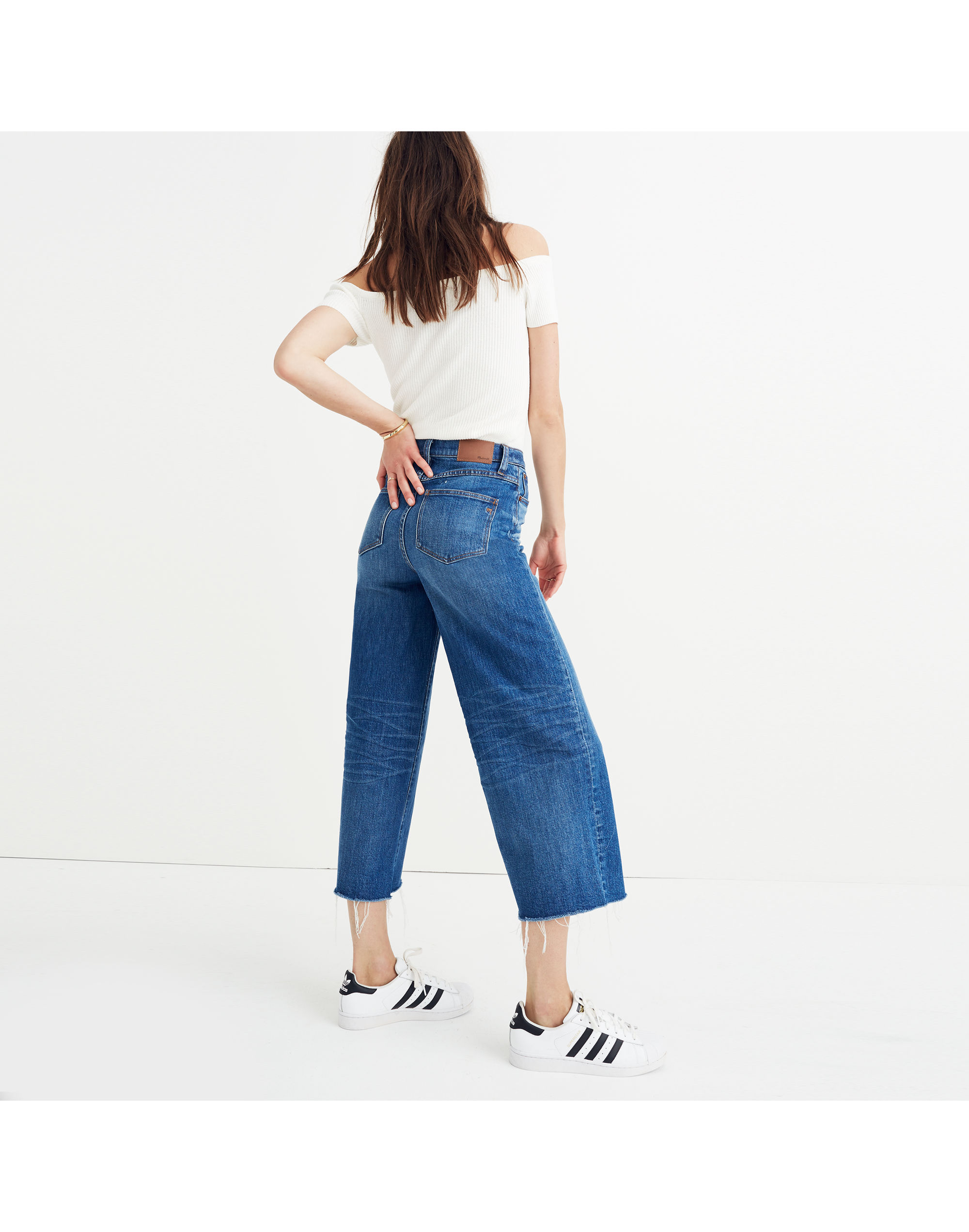 Wide-Leg Crop Jeans in Frida Wash