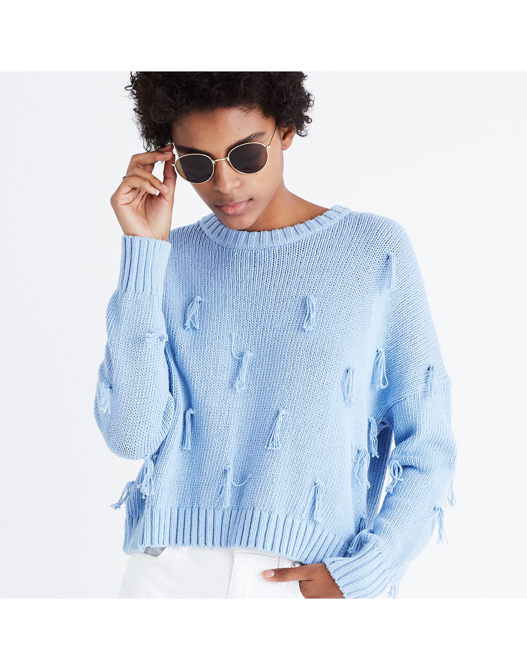 tassel pullover sweater