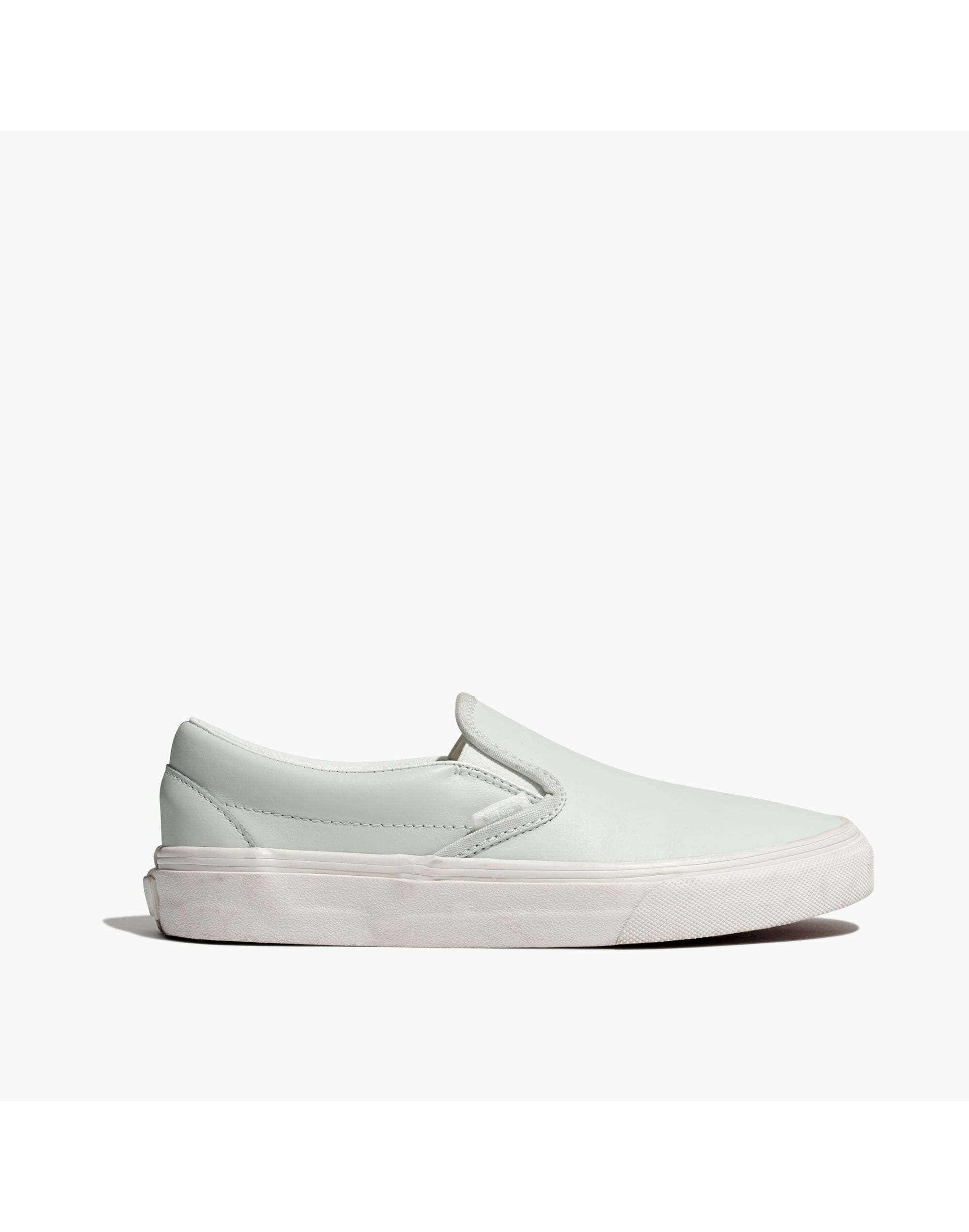 Vans&reg; Unisex Classic Slip-On Sneakers in Mint Leather