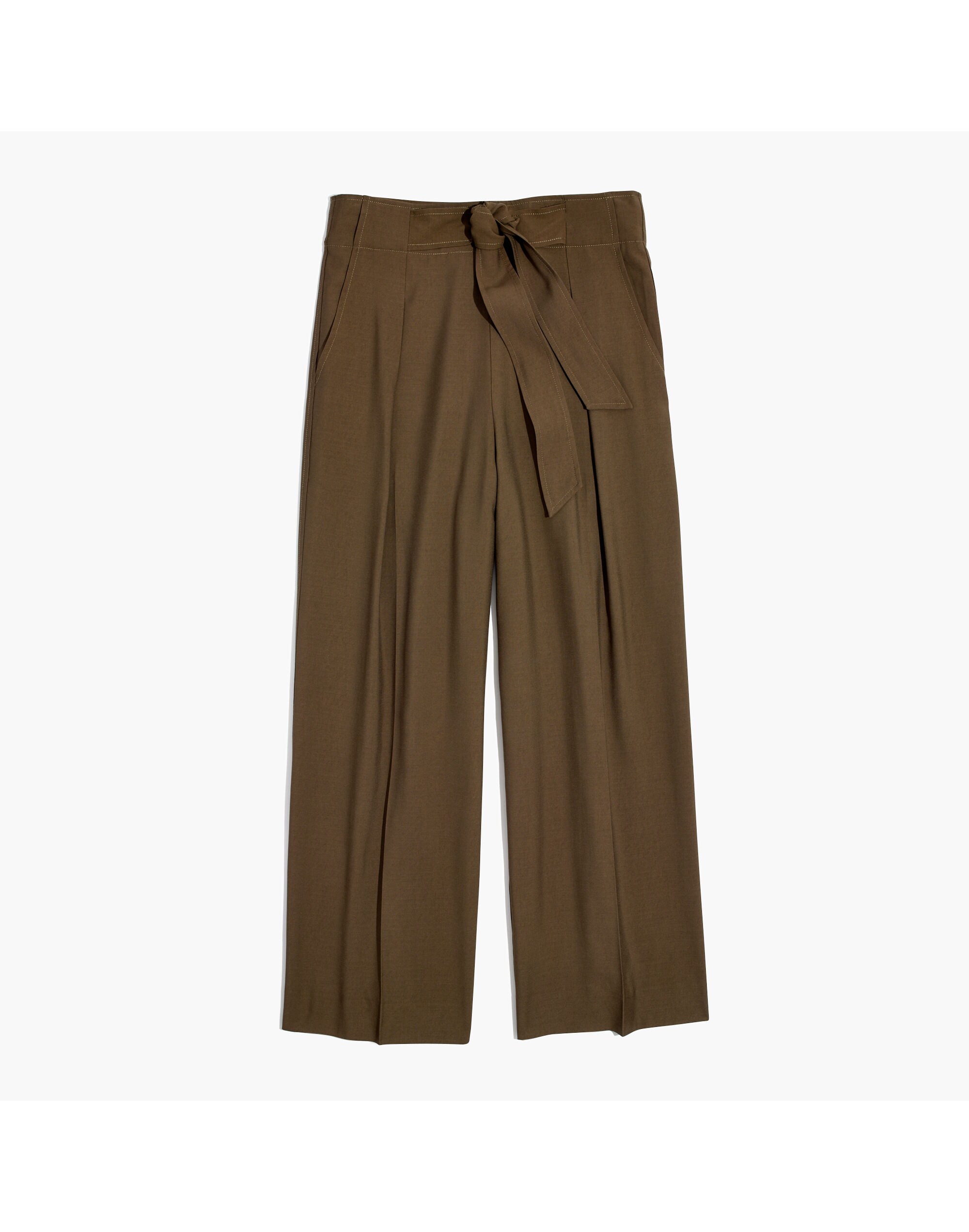 Mitford Tie-Front Wide-Leg Pants