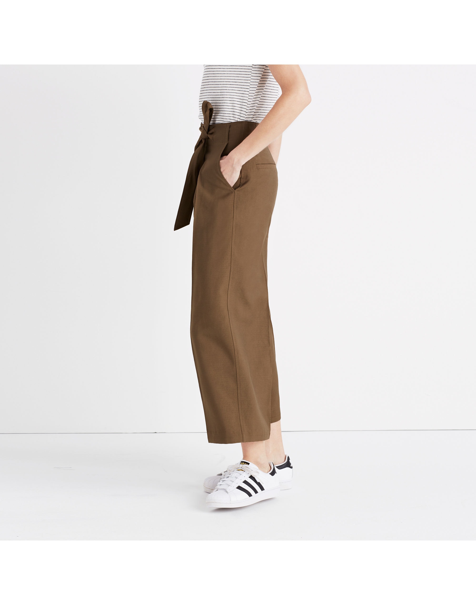 Mitford Tie-Front Wide-Leg Pants