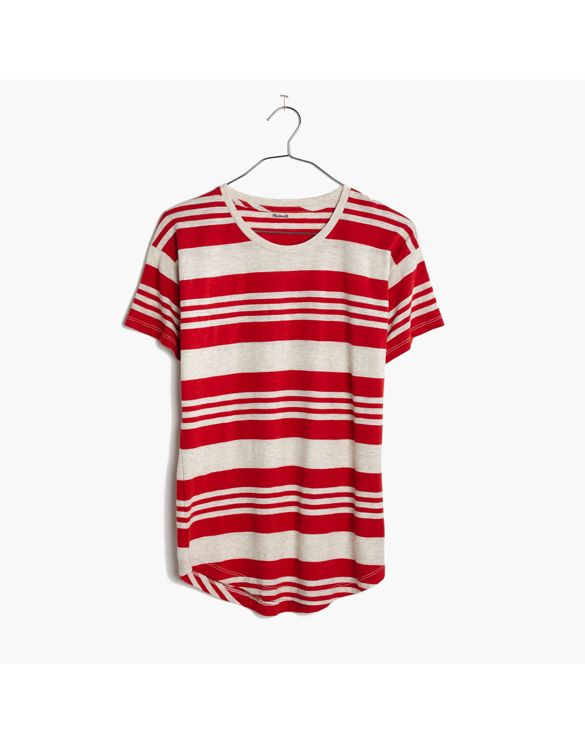 Whisper Cotton Crewneck Tee in Rampling Stripe