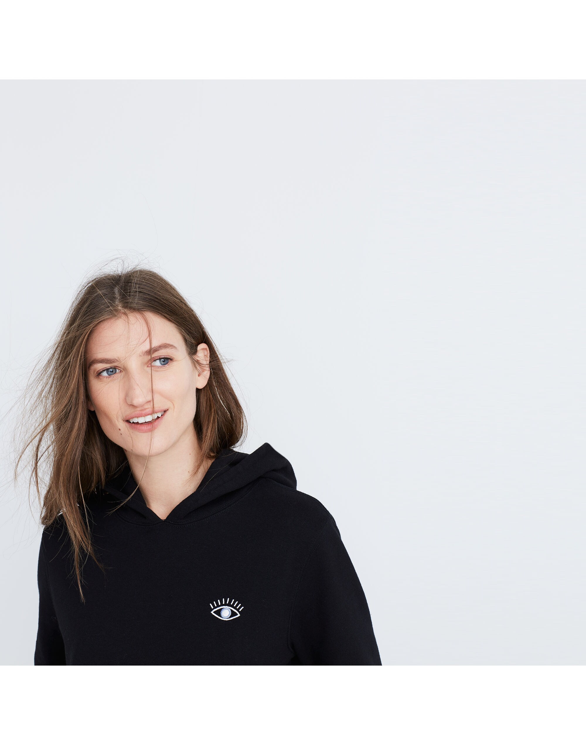 Embroidered Eye Hoodie Sweatshirt