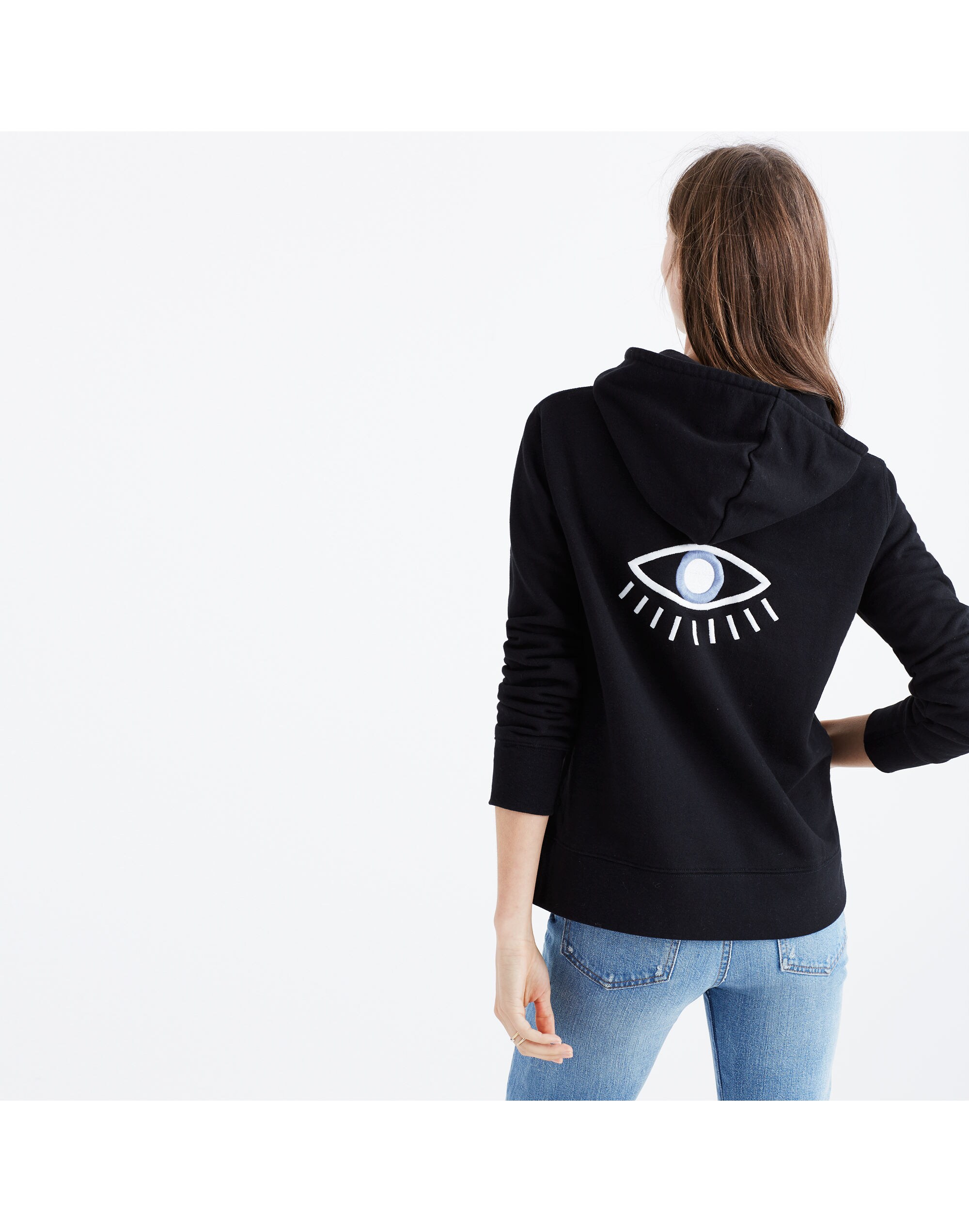 Embroidered Eye Hoodie Sweatshirt