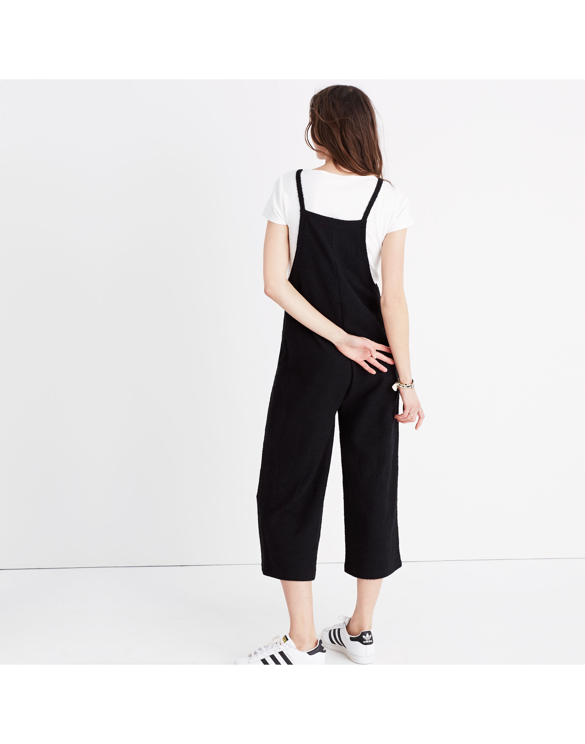 Knit Wide-Leg Overalls