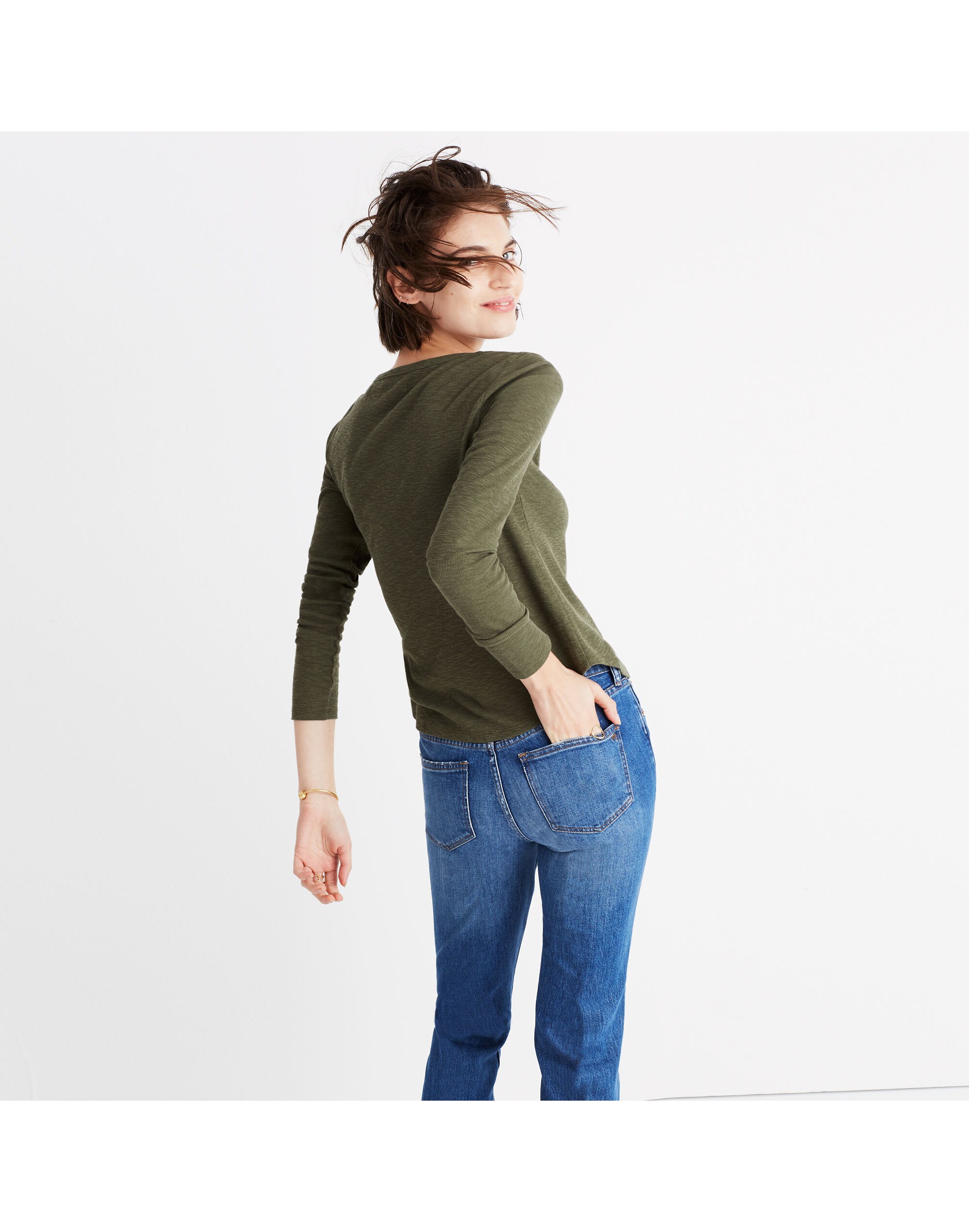 Sound Ribbed Henley Tee