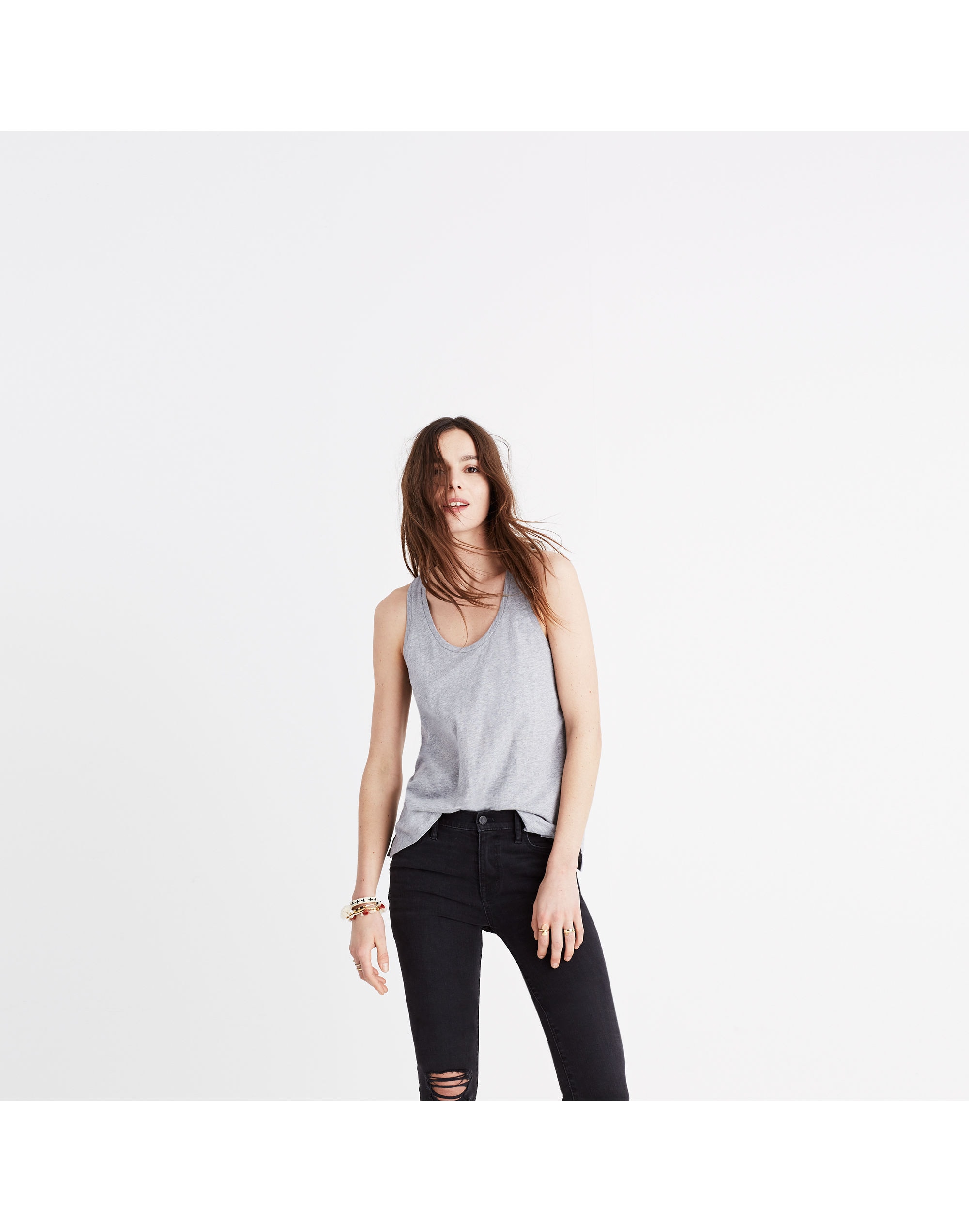 Whisper Cotton Scoop Tank Top
