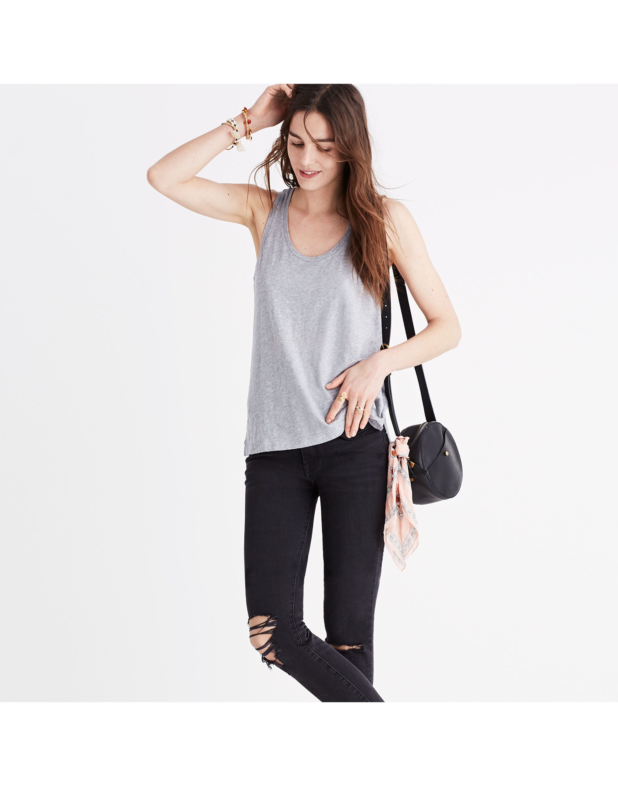 Whisper Cotton Scoop Tank Top