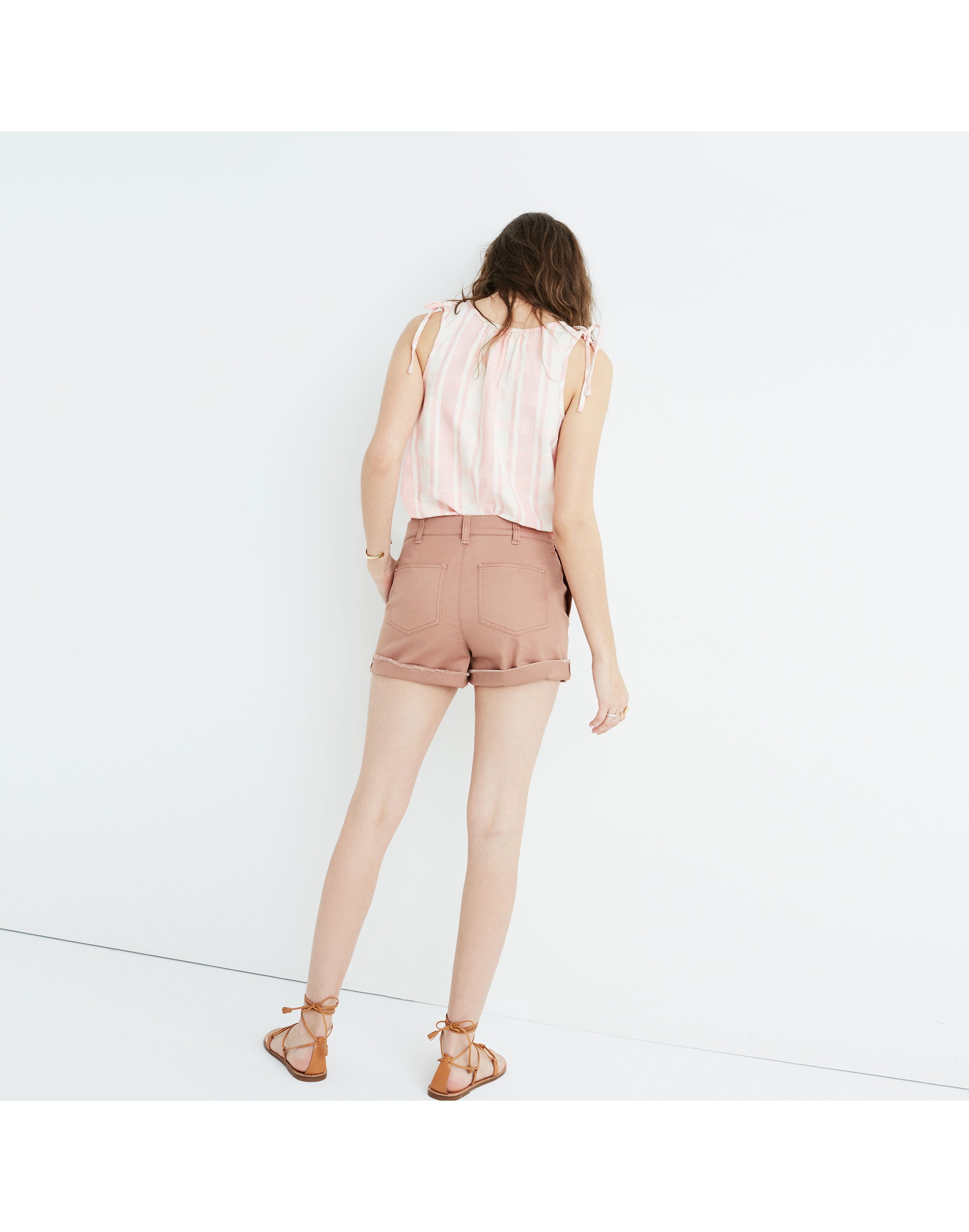 High-Rise Twill Shorts