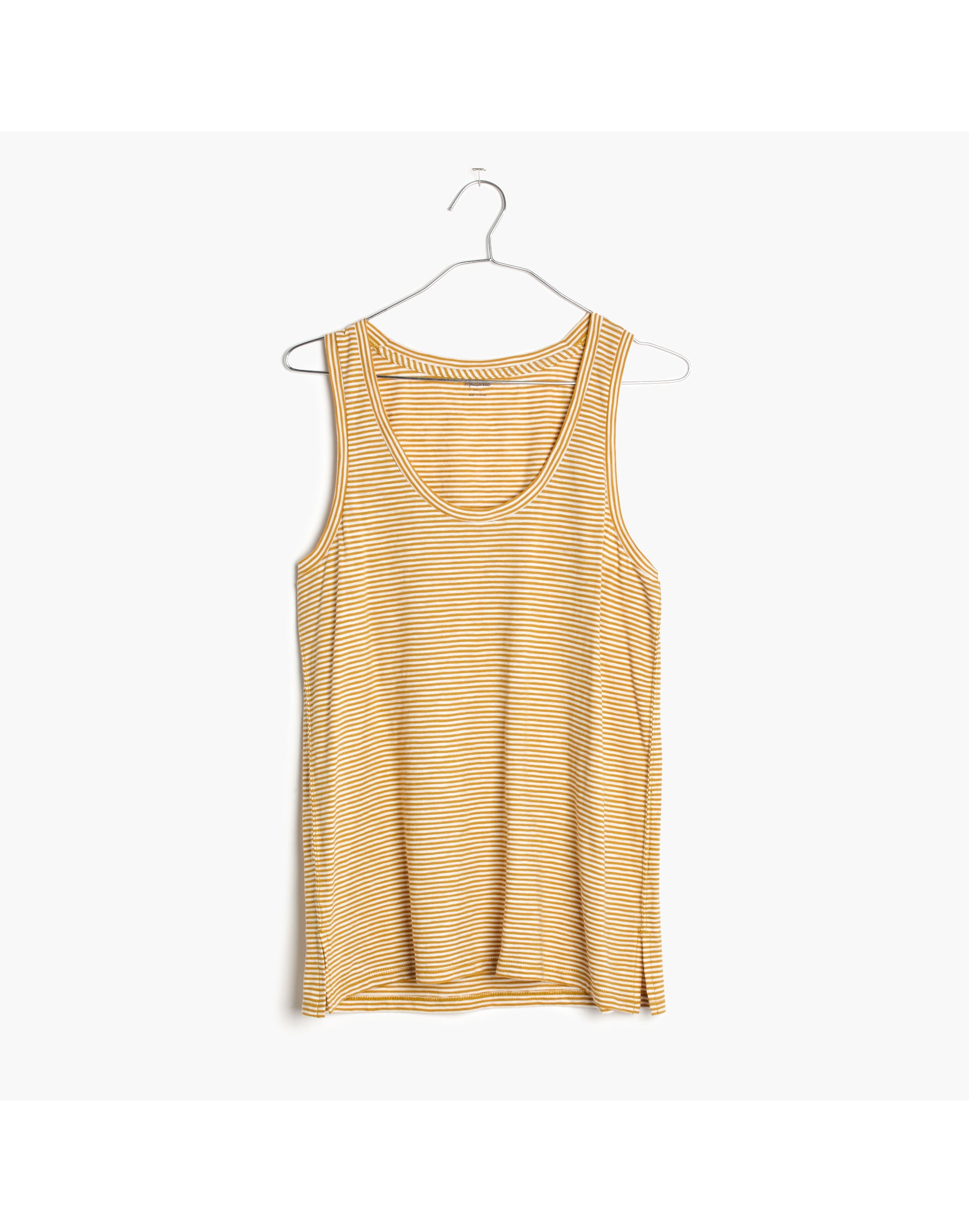 whisper cotton scoop tank top in coretta stripe