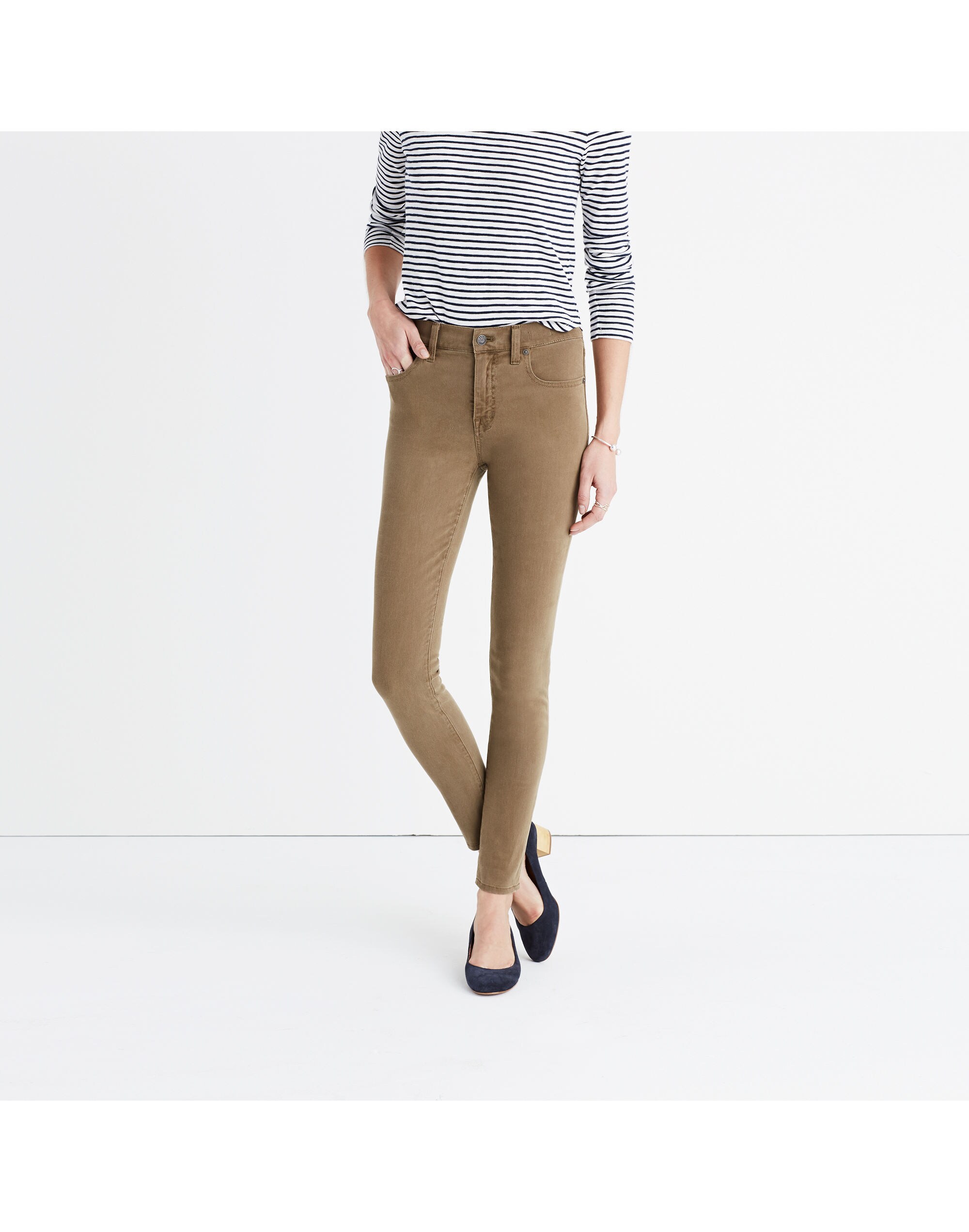 9" High-Rise Skinny Jeans: Garment-Dyed Edition