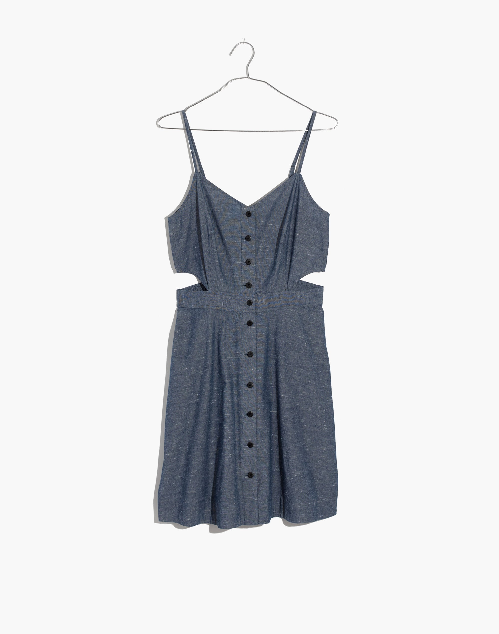 Chambray Cutout Cami Mini Dress